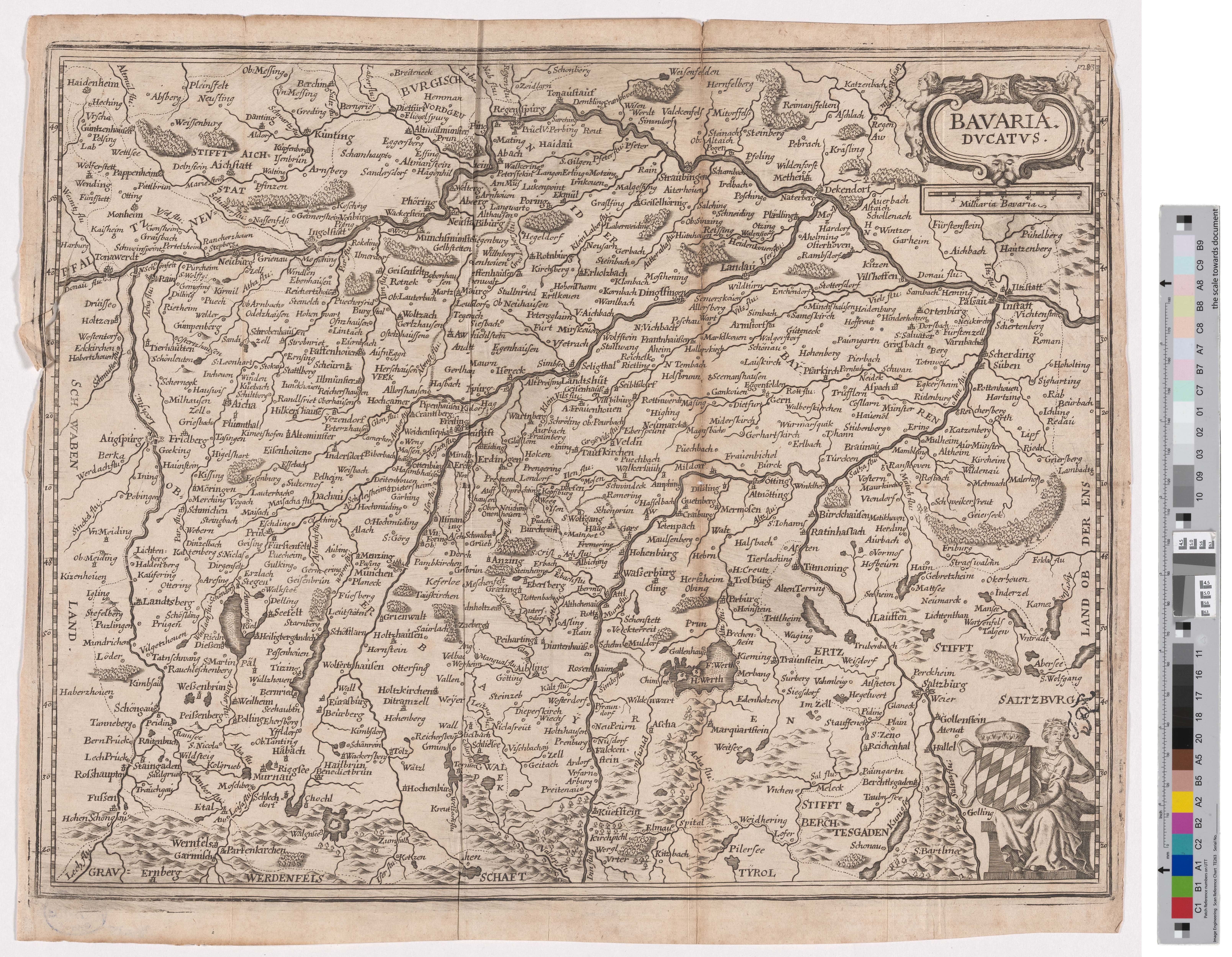 Landkarte "Bavaria Ducatus" (Kreismuseum Grimma RR-F)