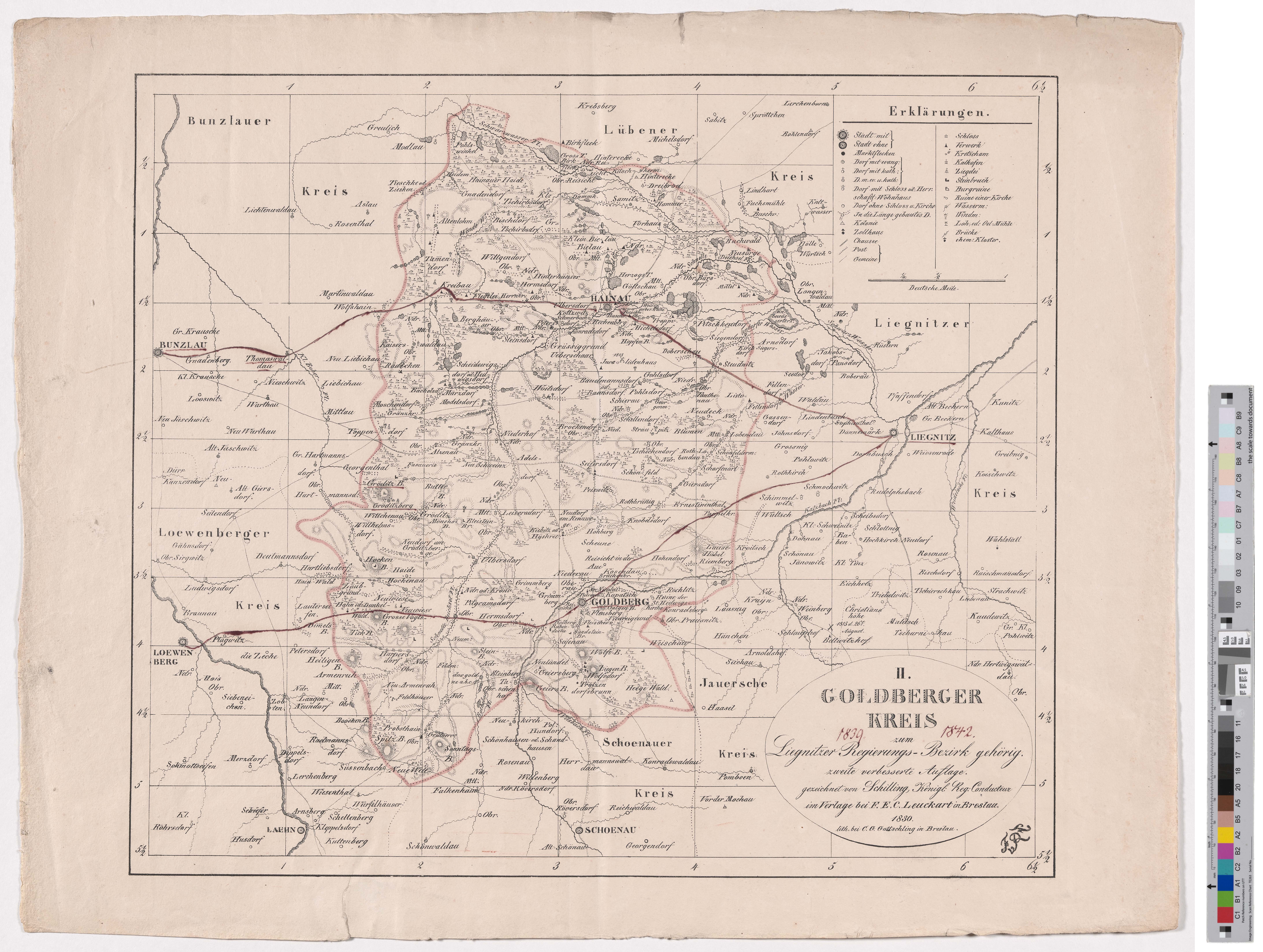 Landkarte „III. Goldberger Kreis.“ (Kreismuseum Grimma RR-F)