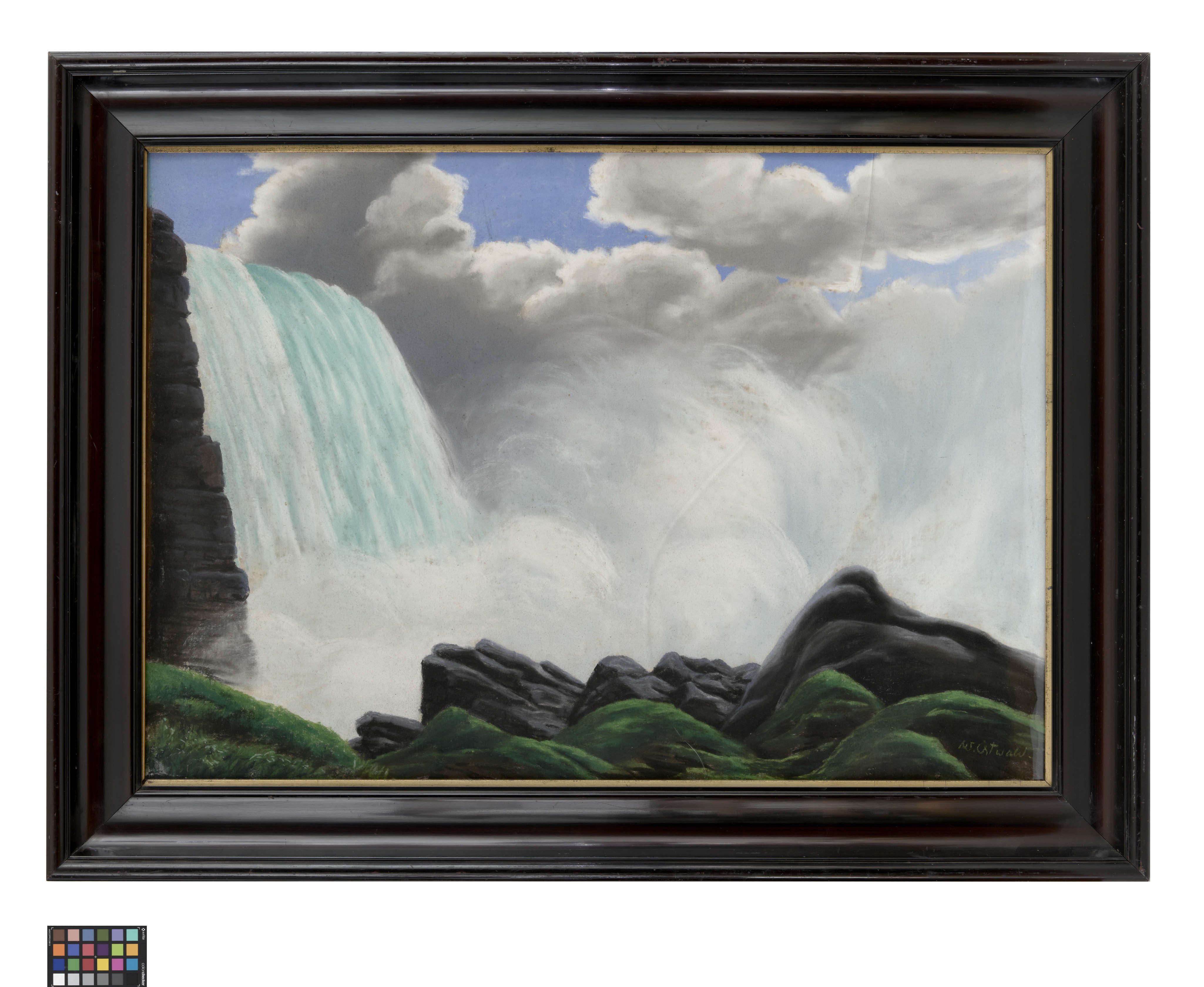 Pastellbild: Niagarafall (Kreismuseum Grimma RR-F)