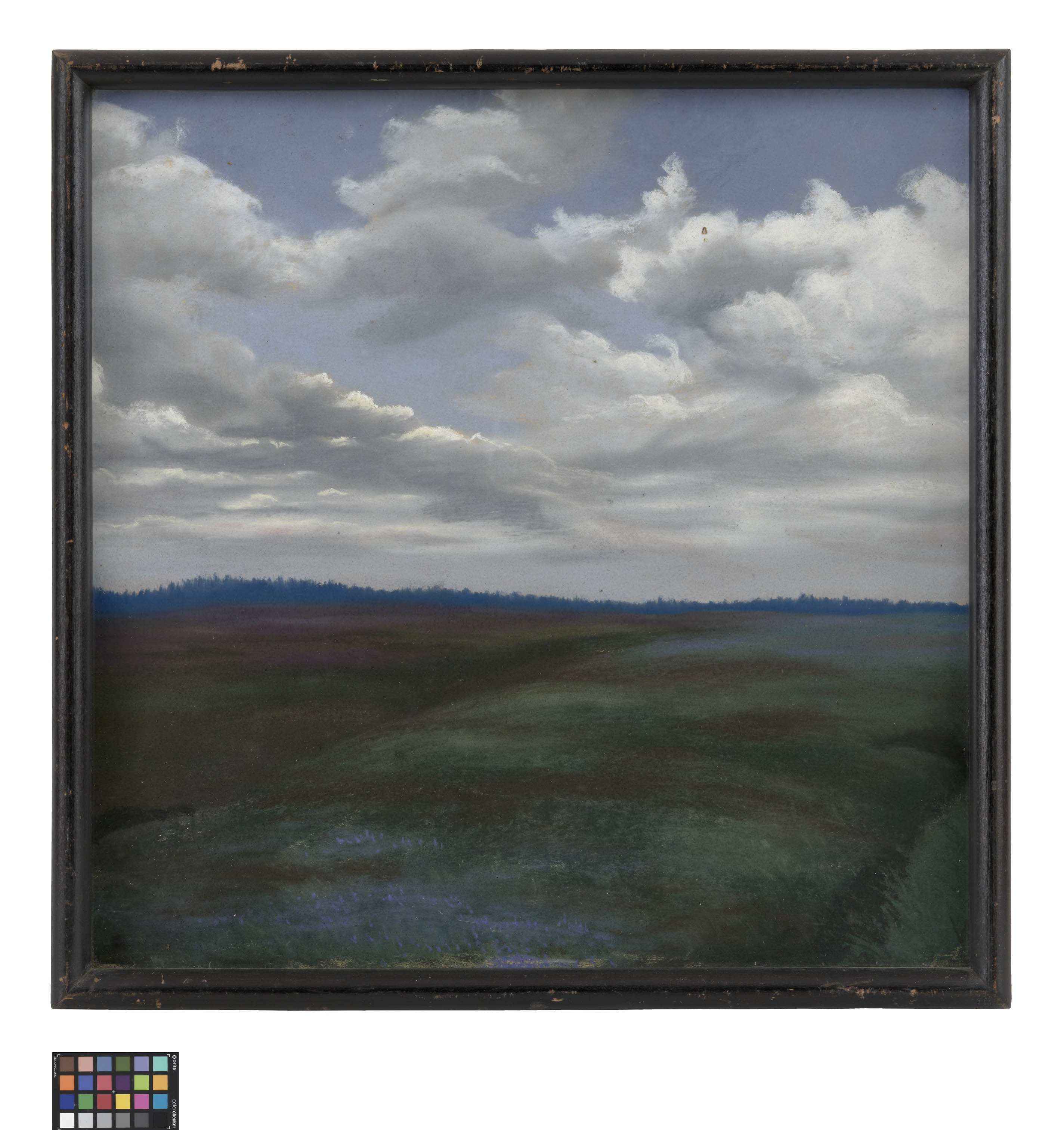 Pastellbild: Landschaft mit Wolken (Kreismuseum Grimma RR-F)