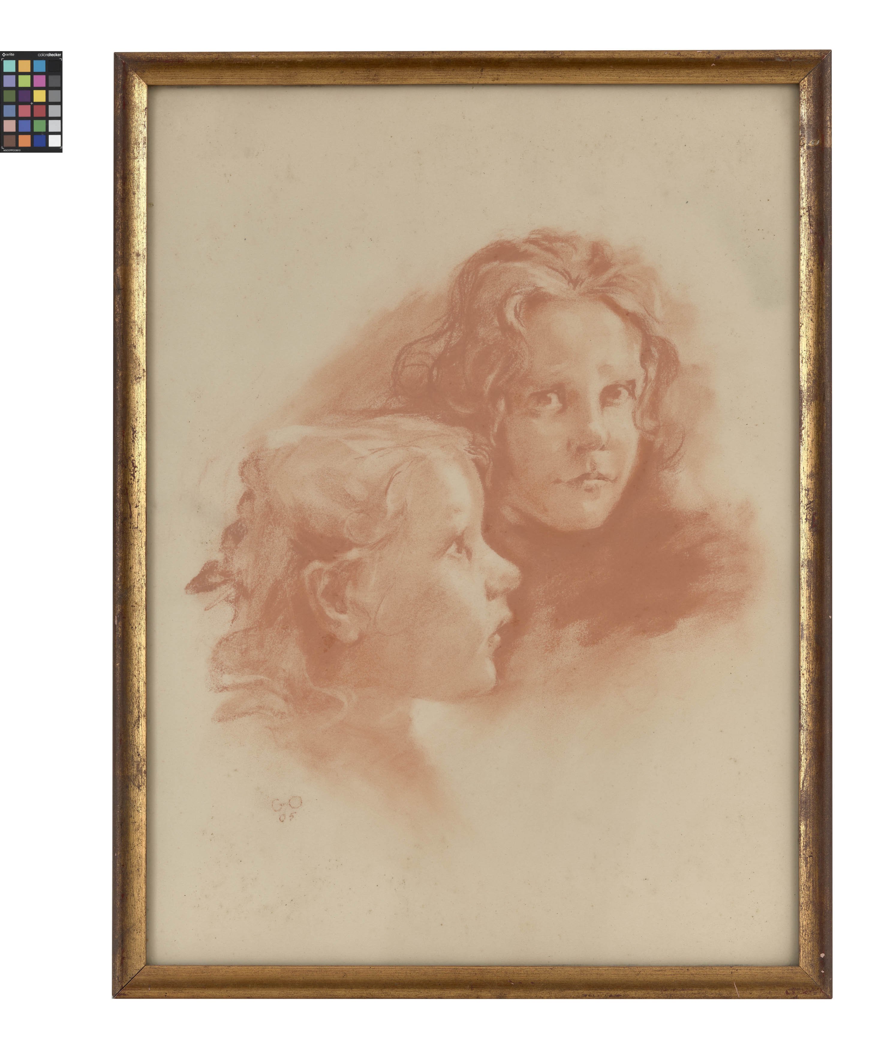 Bolusbild: Porträts zweier Kinder (Kreismuseum Grimma RR-F)