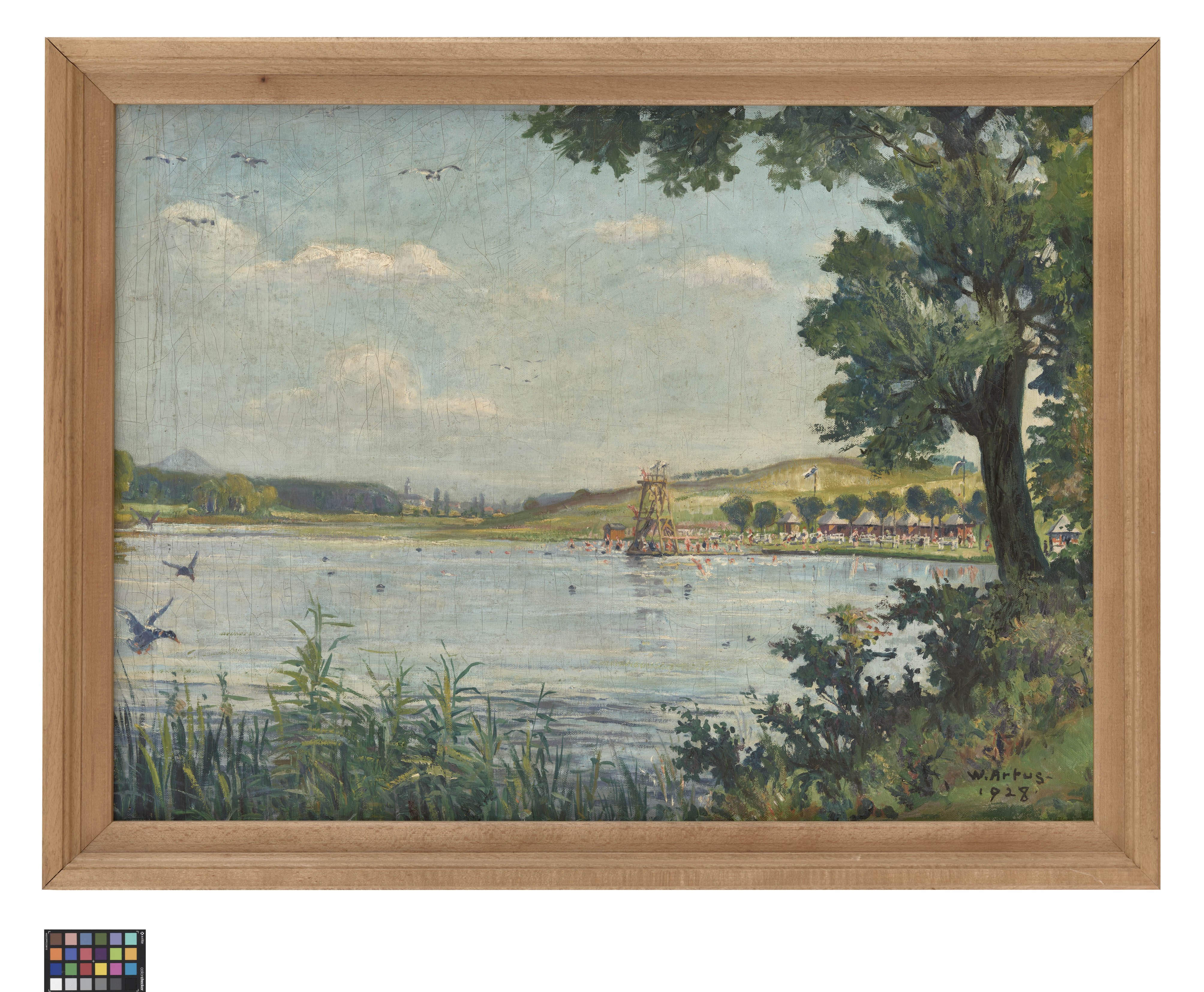 Ölbild: Rodaer See (Kreismuseum Grimma RR-F)