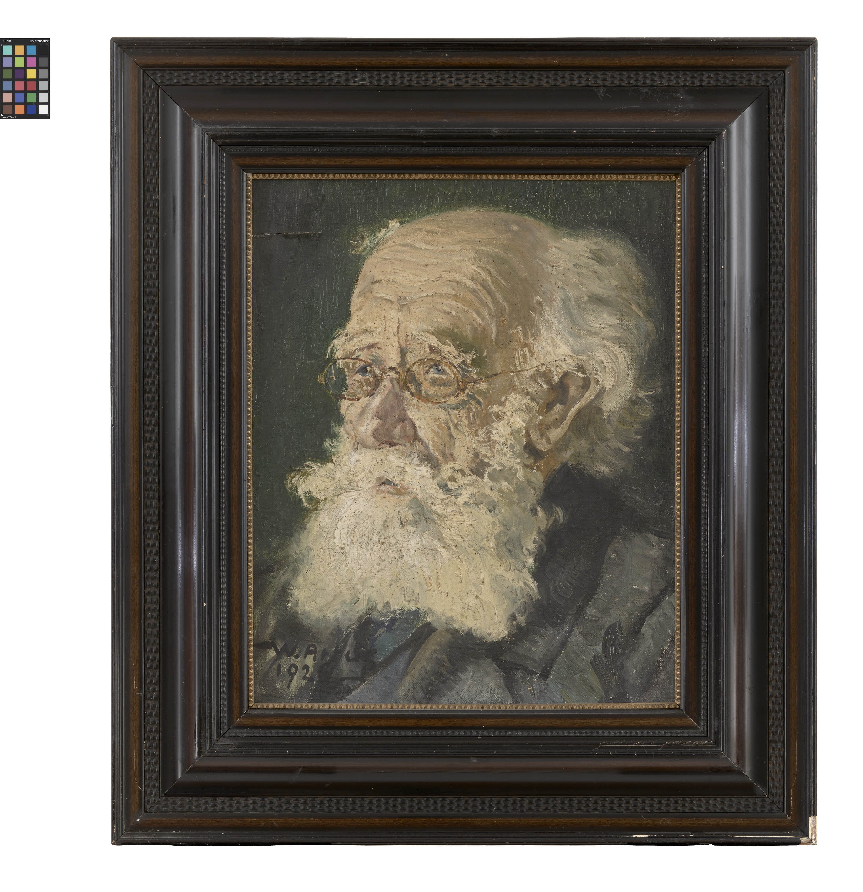 Ölbild: Porträt eines alten Mannes mit Bart (Kreismuseum Grimma RR-F)
