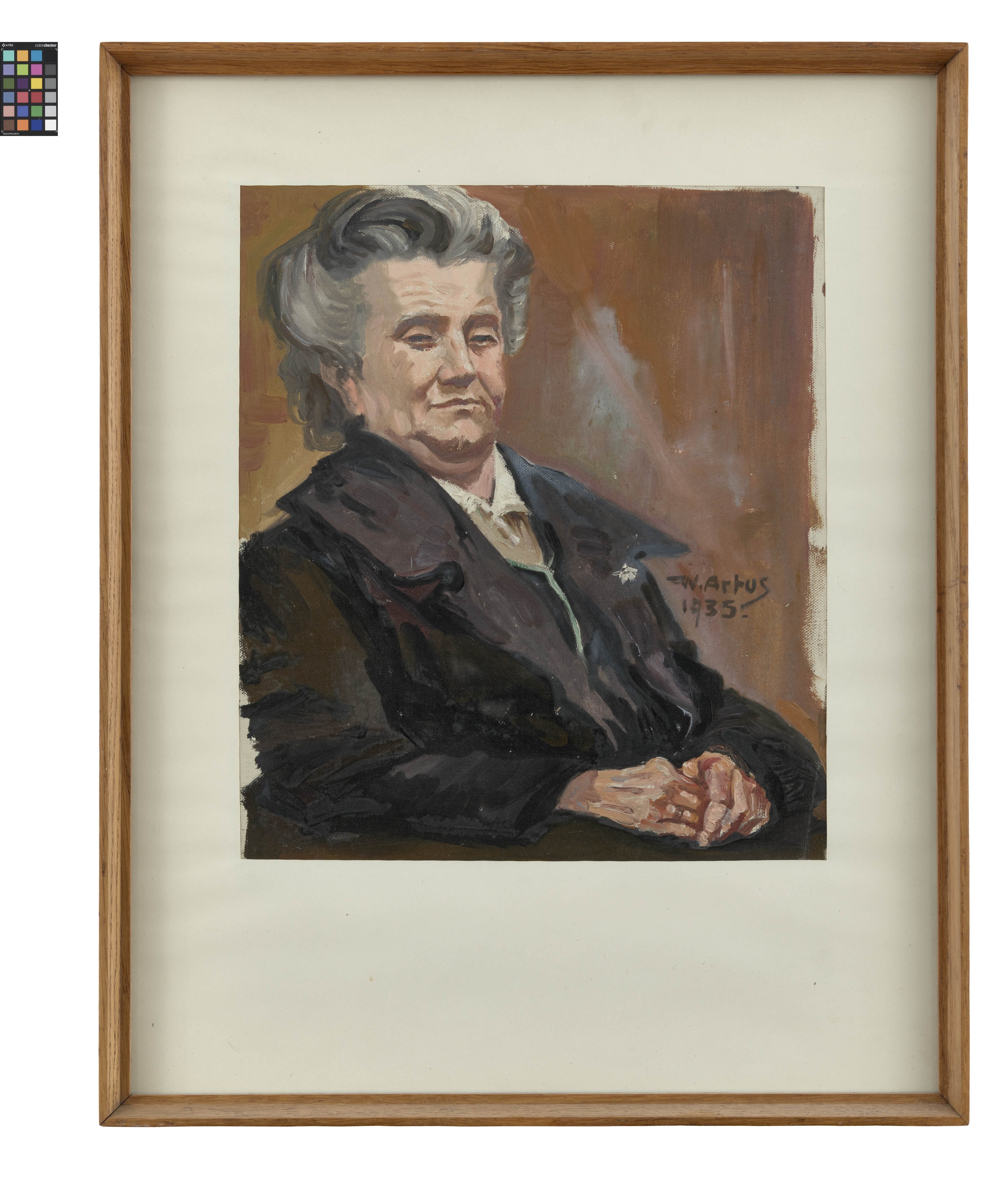 Ölbild: Porträt einer Frau (Kreismuseum Grimma RR-F)
