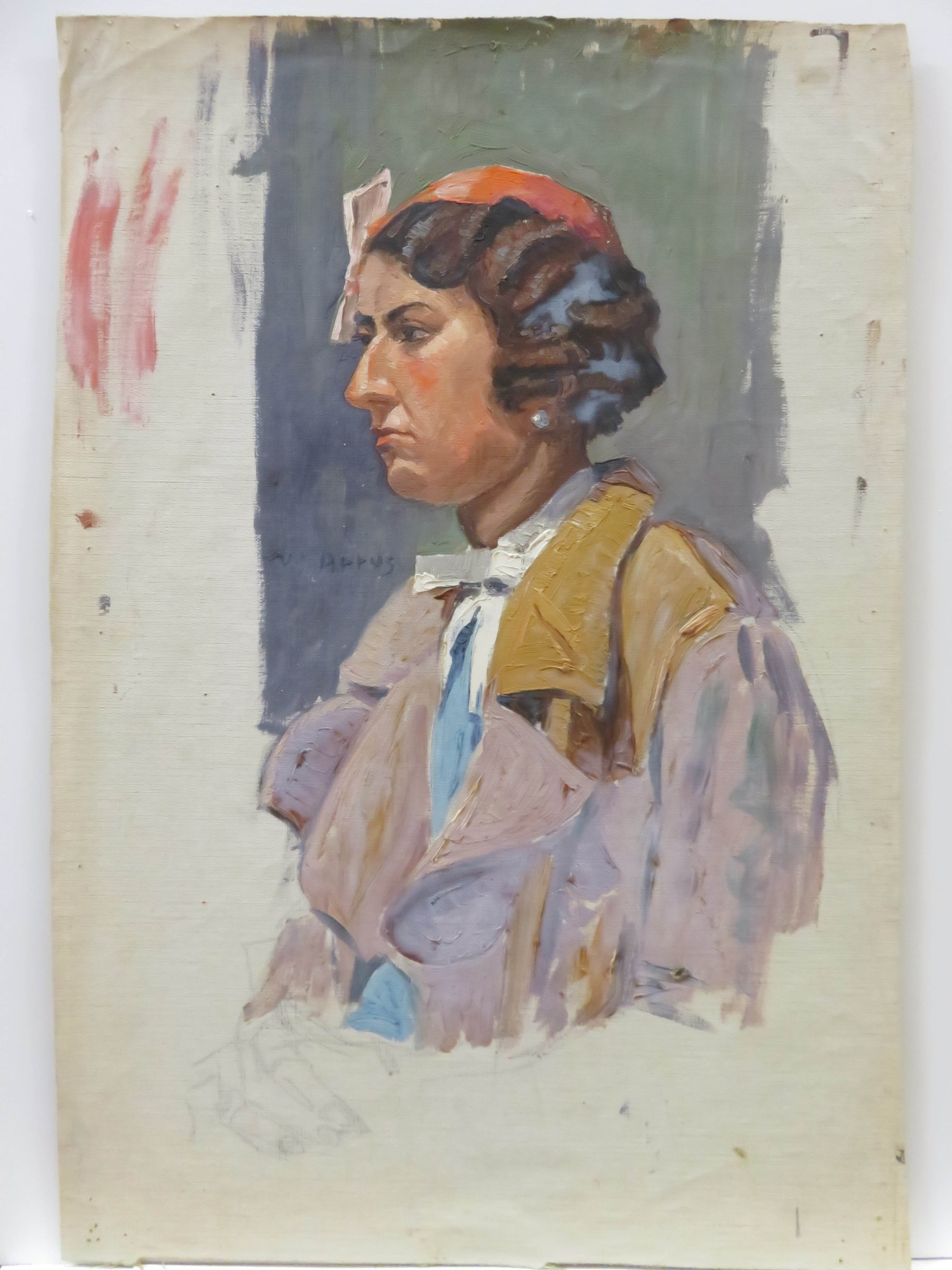 Ölbild: Porträt einer jungen Grimmaerin (Kreismuseum Grimma RR-F)