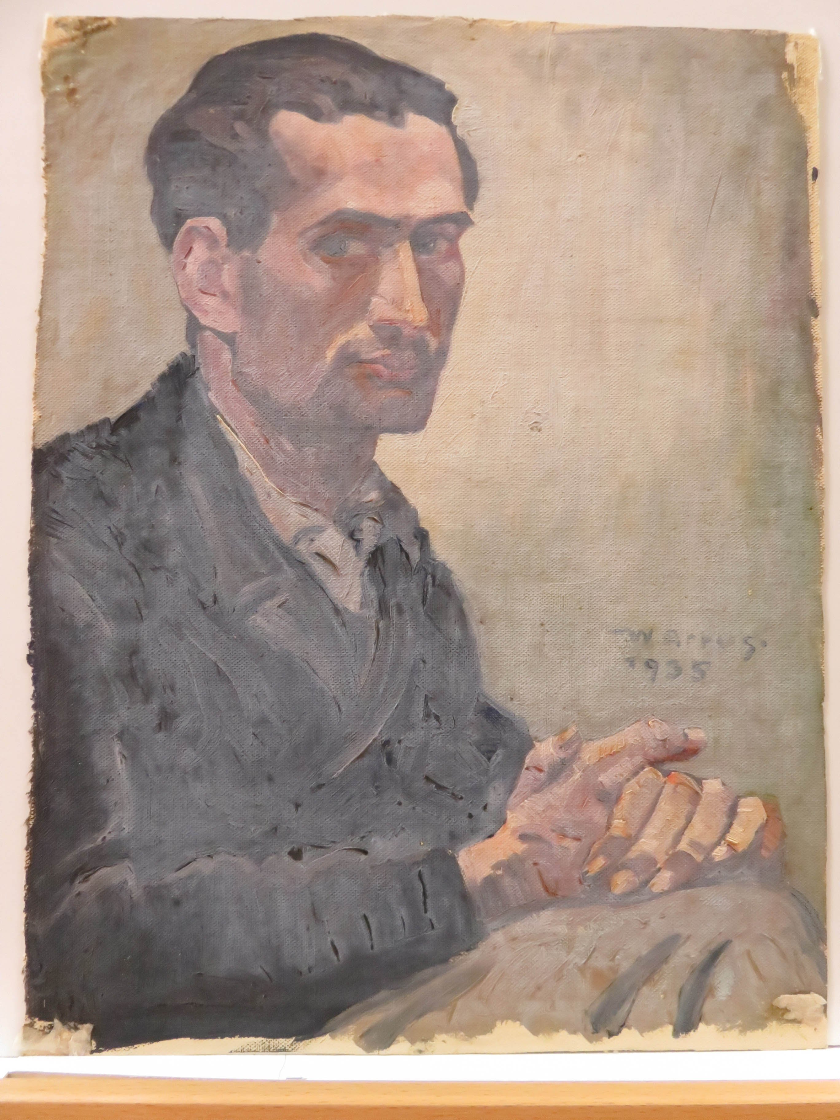 Ölbild: Halbfigur eines jungen Mannes (Kreismuseum Grimma RR-F)
