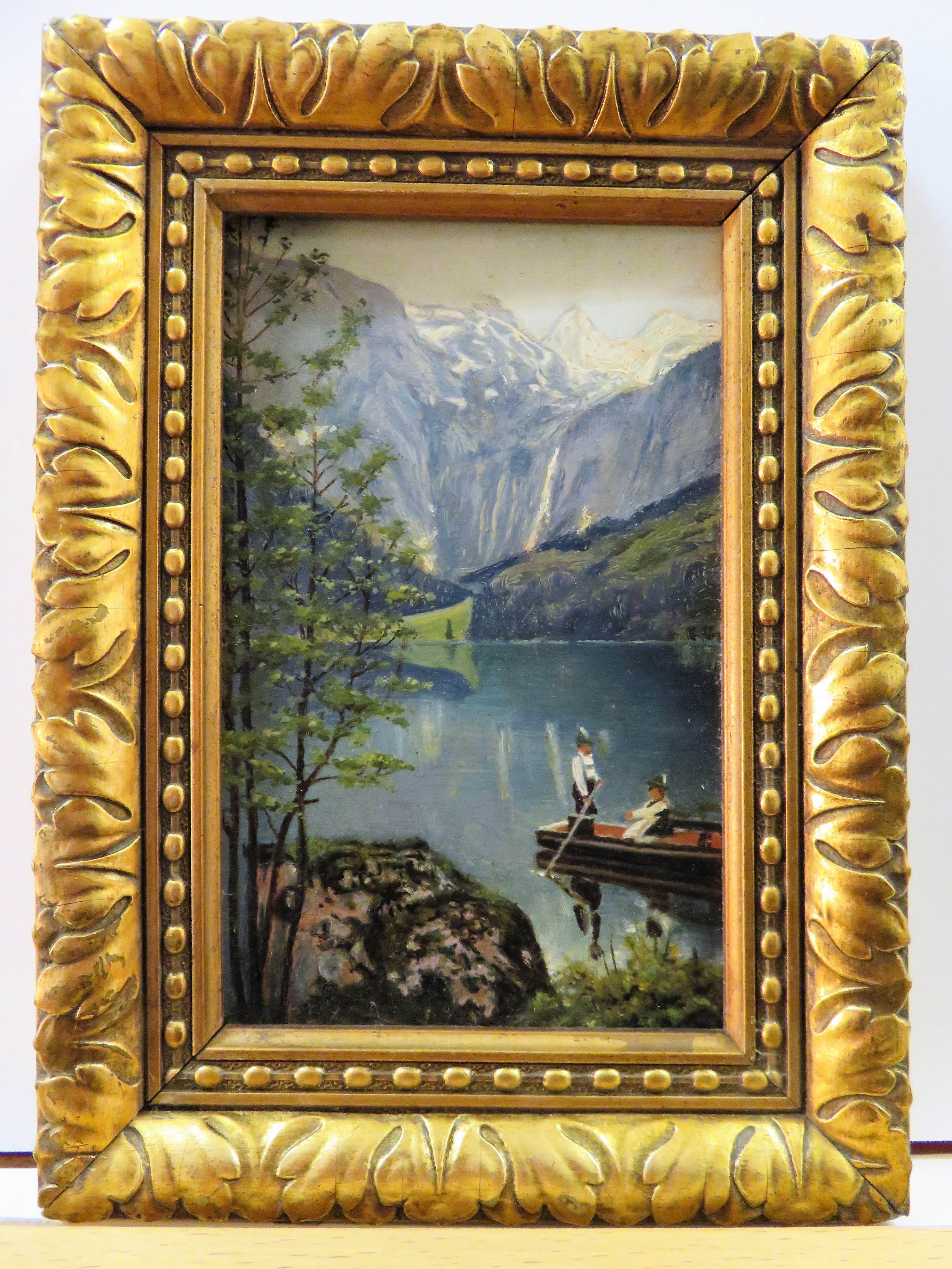 Ölbild: Obersee bei Berchtesgarden (Kreismuseum Grimma RR-F)