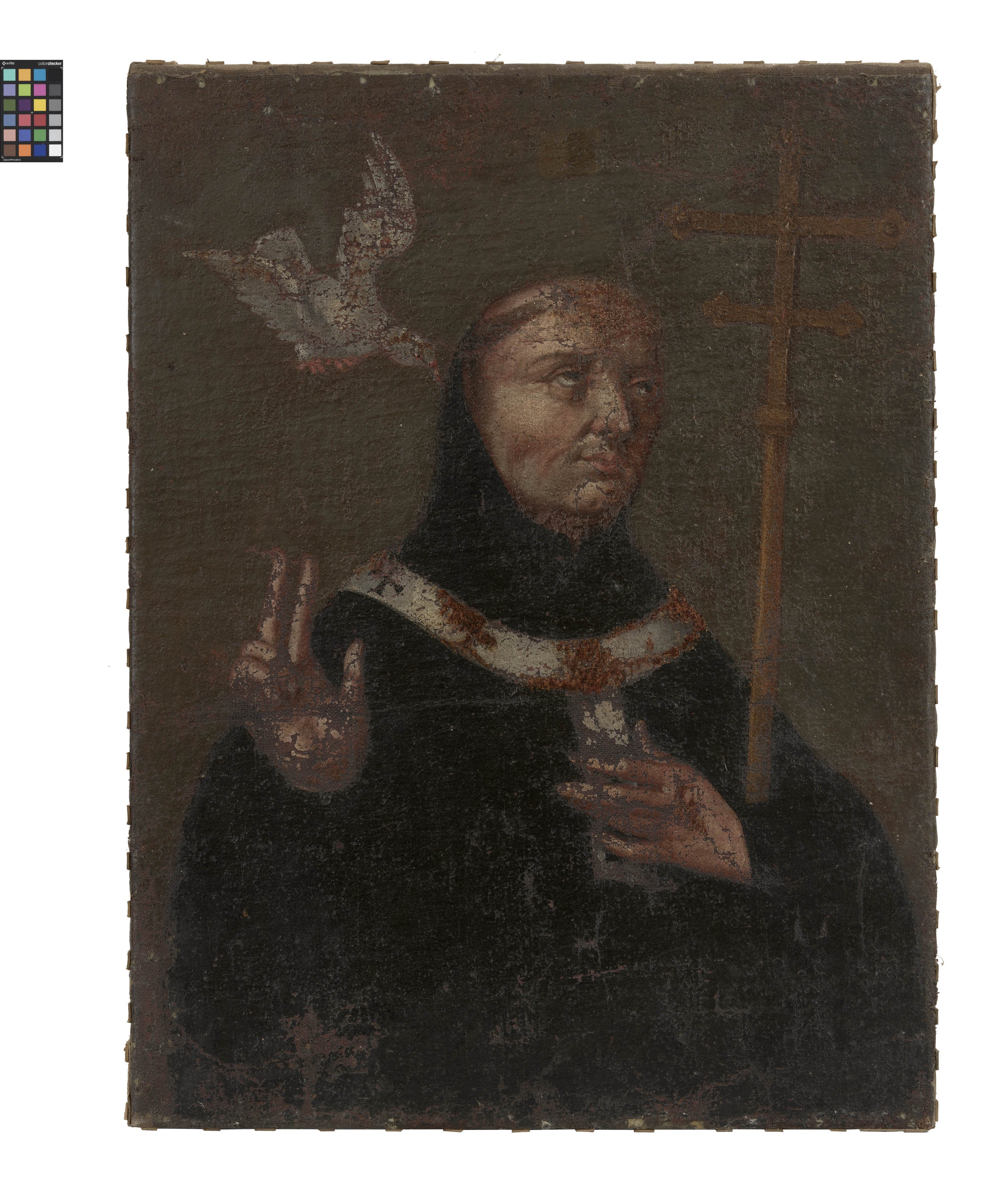 Ölbild: Porträt eines Mönchs (Kreismuseum Grimma RR-F)