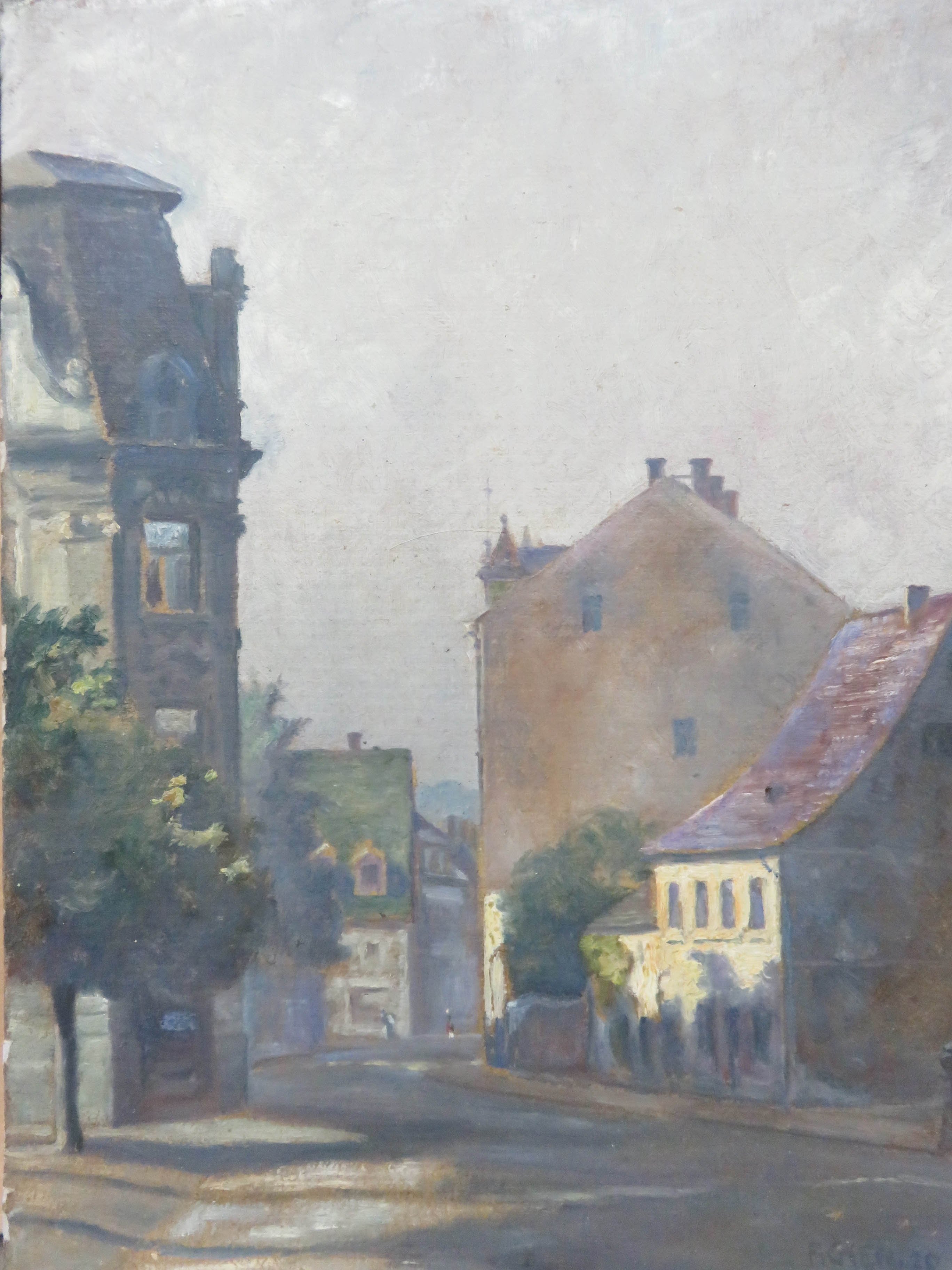 Ölbild: Nikolaiplatz Grimma (Kreismuseum Grimma RR-F)