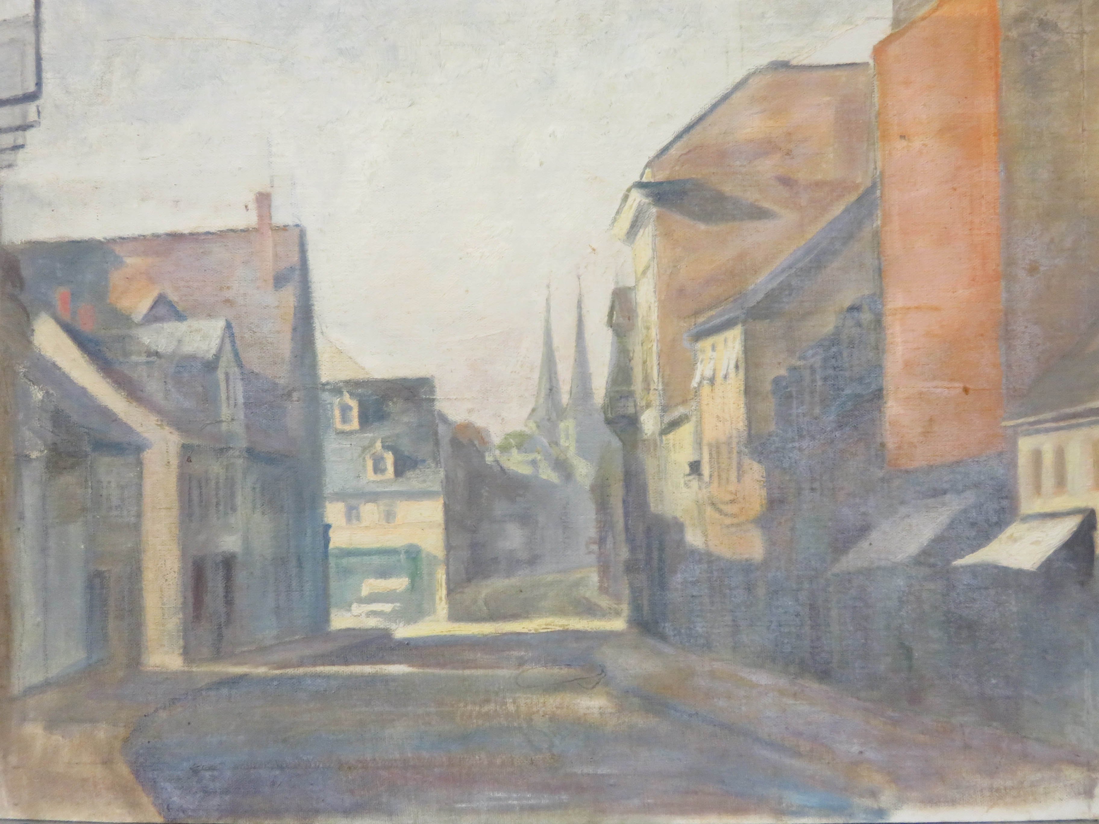 Ölbild: Lange Straße Grimma (Kreismuseum Grimma RR-F)