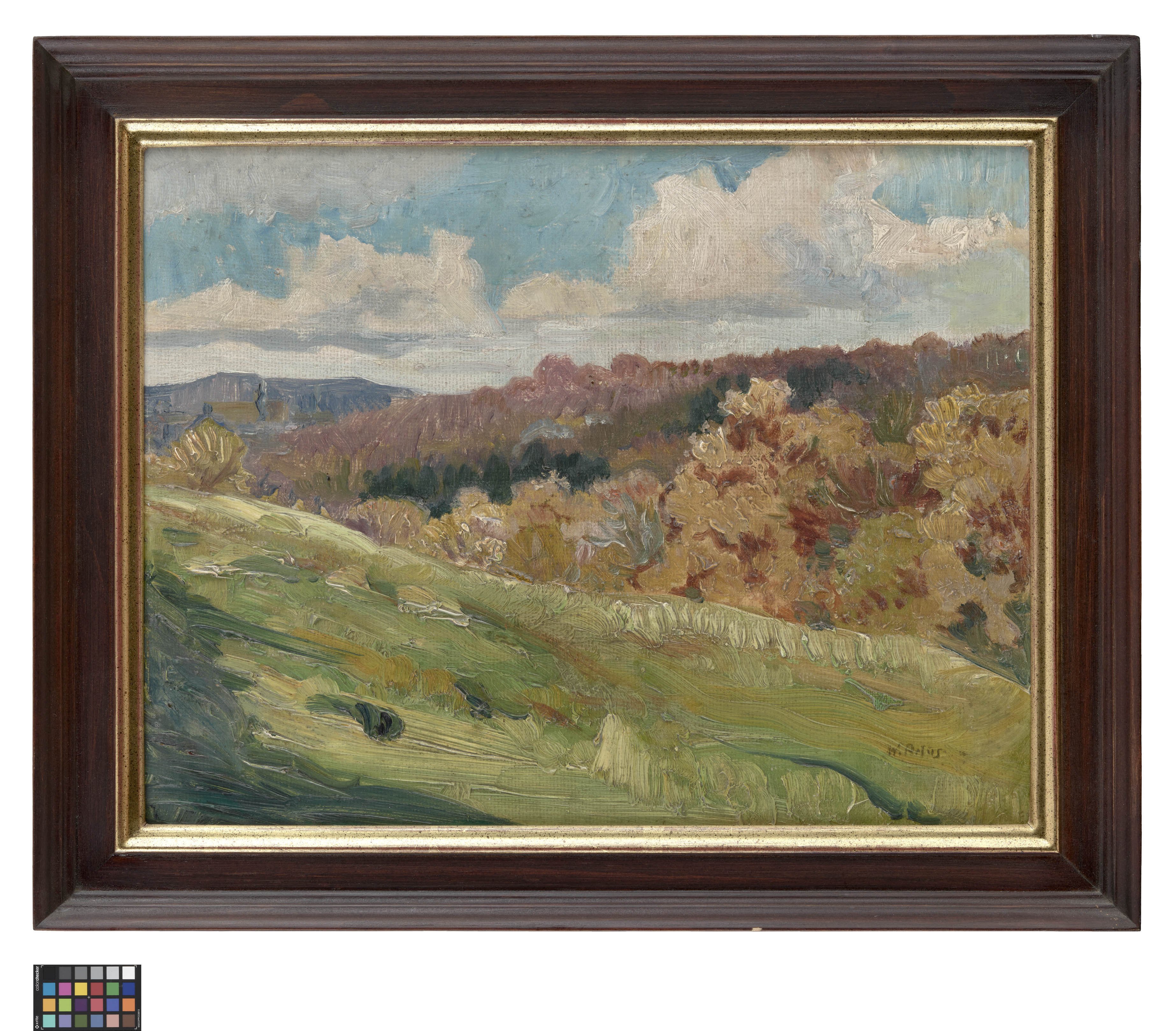Ölbild: Herbstlandschaft (Kreismuseum Grimma RR-F)
