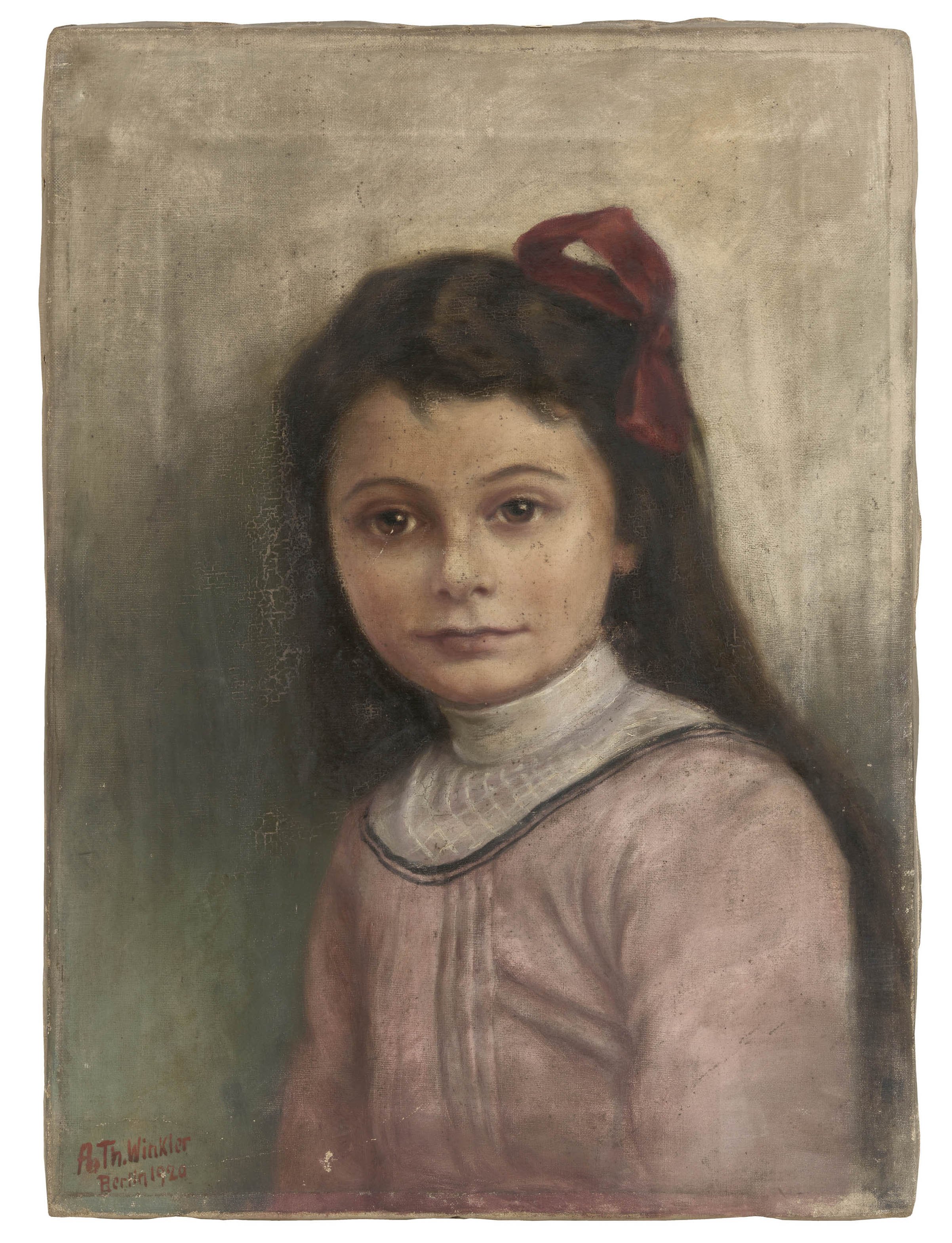 Ölbild: Porträt eines Mädchens (Kreismuseum Grimma RR-F)
