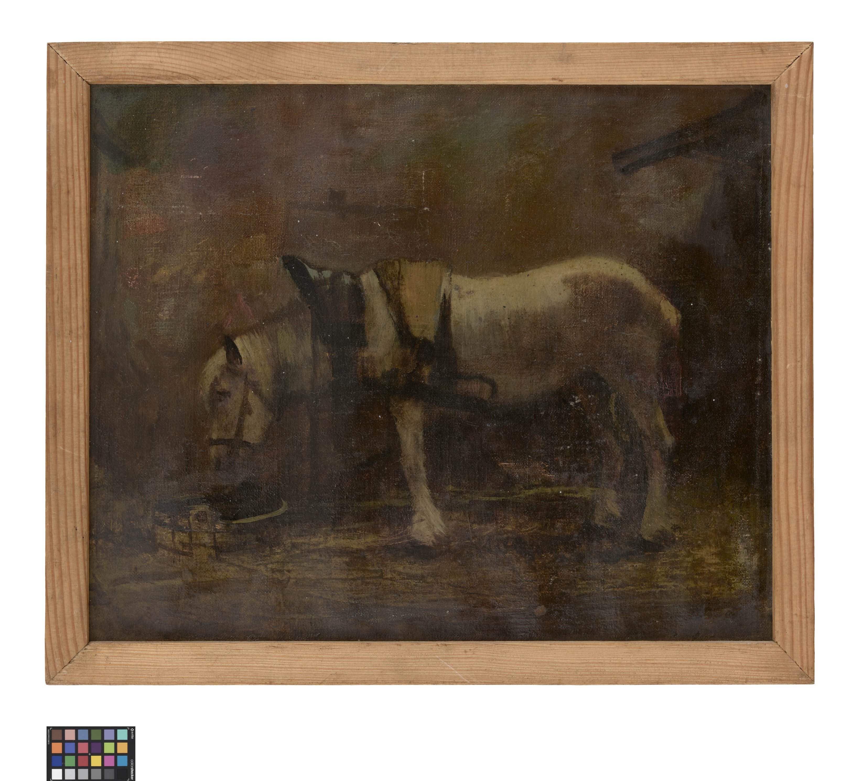 Ölbild: Pferd mit Kummet (Kreismuseum Grimma RR-F)