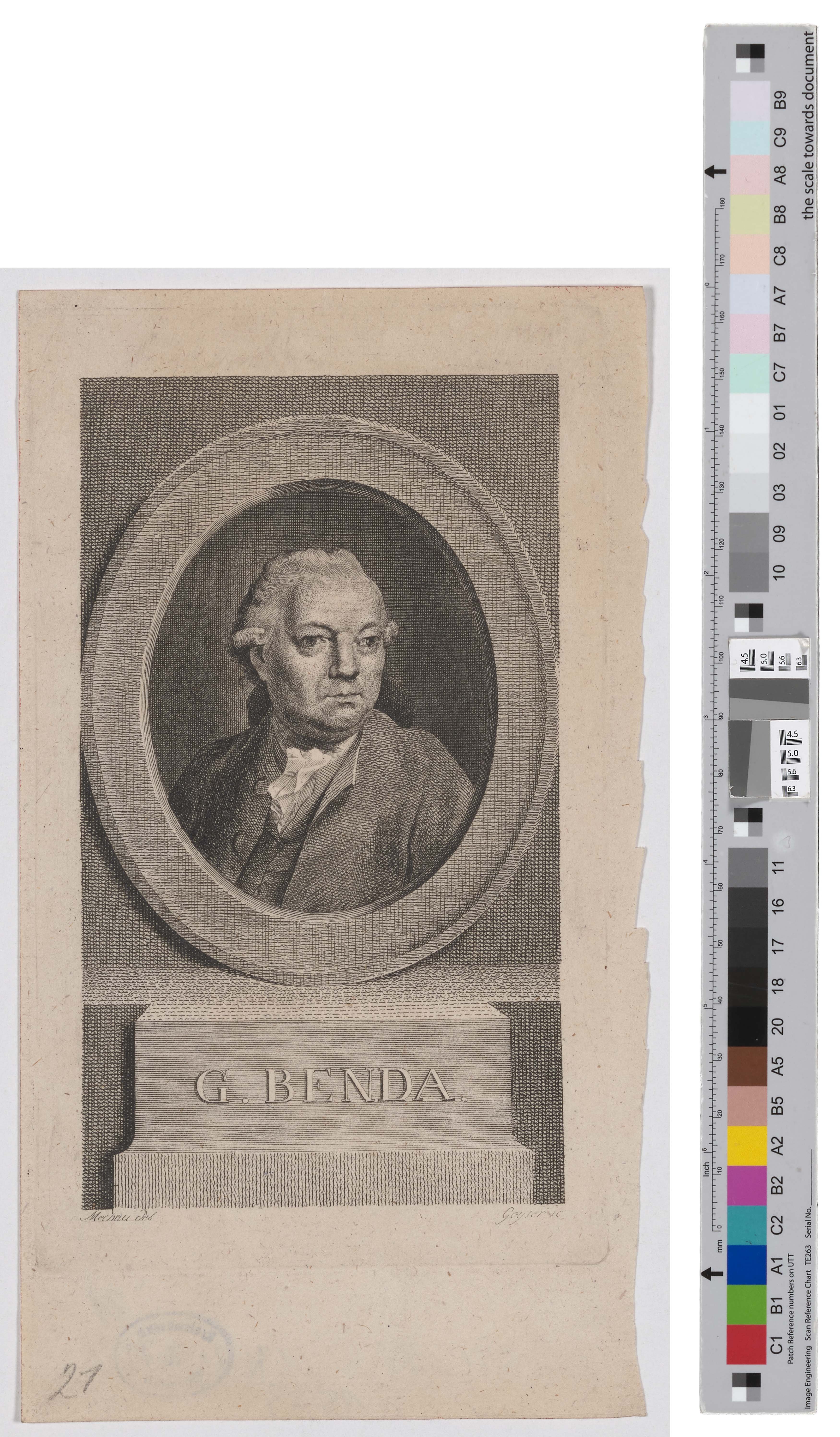 Porträt des Jirí Antonín Benda (Kreismuseum Grimma RR-F)