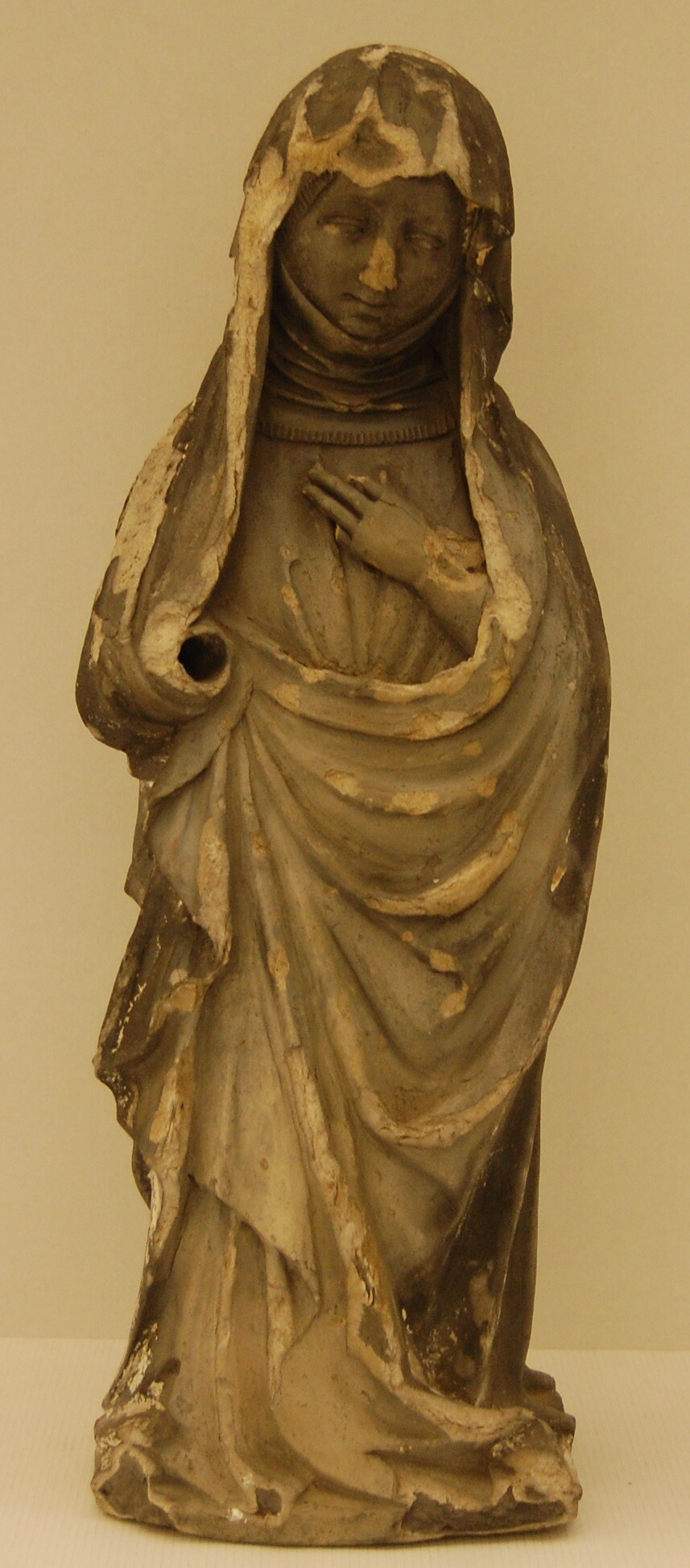 Heiligenfigur aus Terrakotta (Museum Barockschloss Delitzsch CC BY-NC-SA)