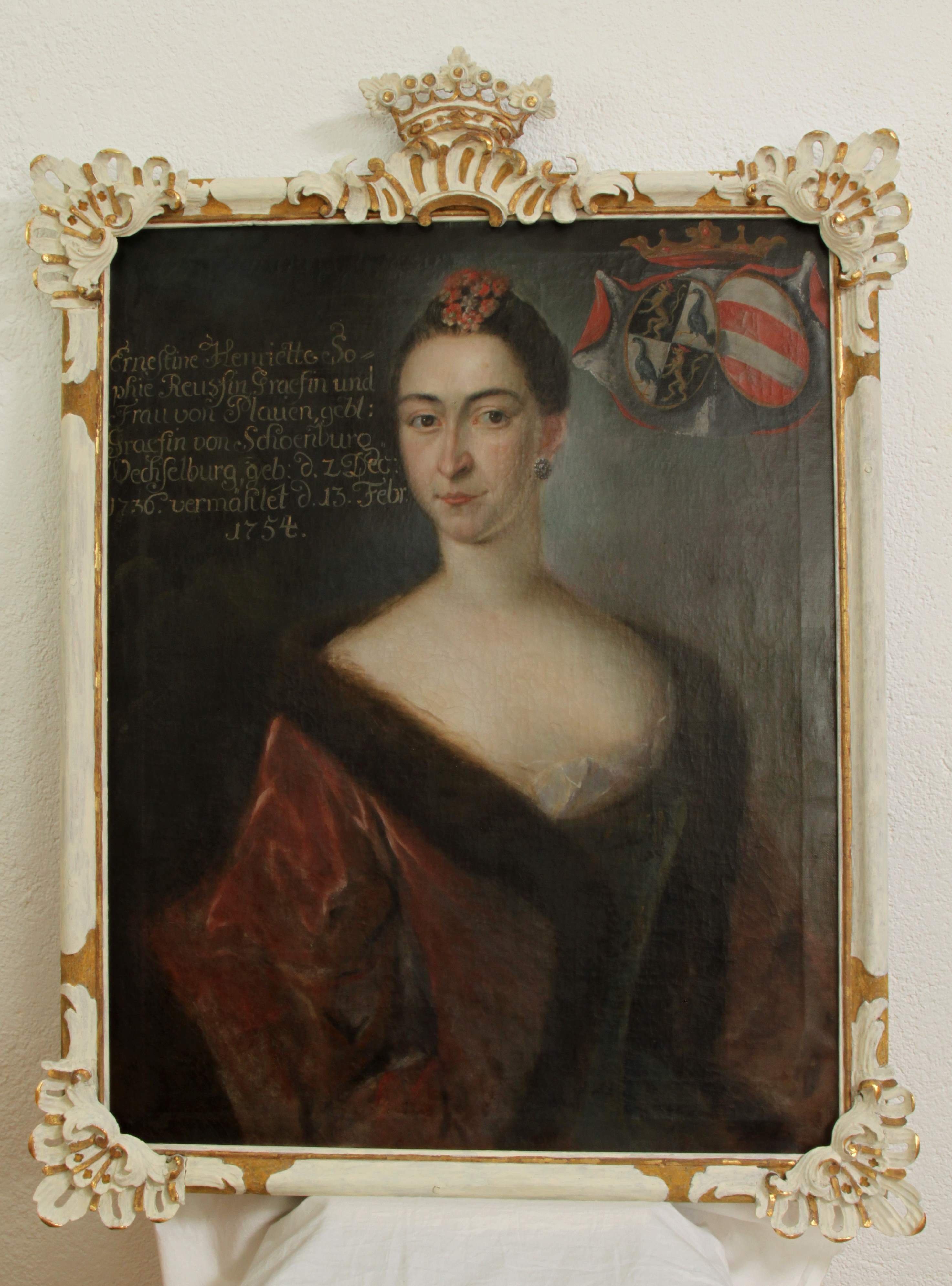 Ernestine Henriette Sophie, Reussin, Gräfin und Frau von Plauen (1736-1768), 1759 (Museum Schloss Rochsburg CC BY-NC-SA)