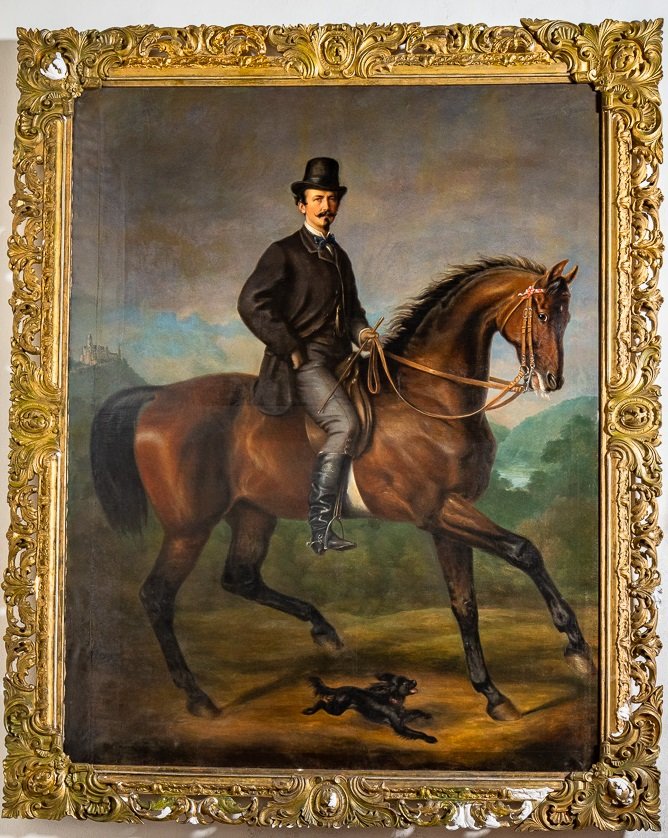Friedrich Wilhelm Edmund von Schönburg-Hinterglauchau (1823-1897) zu Pferde, um 1870 (Museum Schloss Rochsburg CC BY-NC-SA)