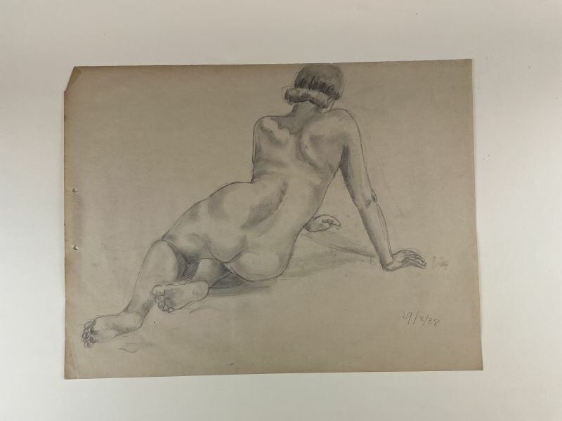 Weiblicher Rückenakt, 1938 (Stadt- und Bergbaumuseum Freiberg CC BY-NC-SA)
