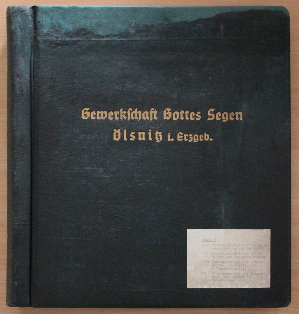 Fotoalbum (Mappe 8) der Gewerkschaft Gottes Segen in Oelsnitz (Erzgeb.) (Bergbaumuseum Oelsnitz/Erzgebirge CC BY-NC-ND)