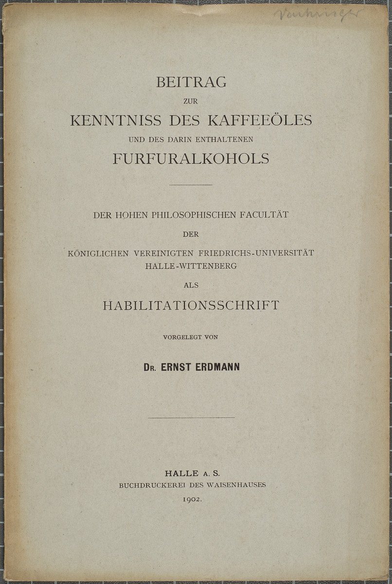 Habilitation; Erdmann, Ernst; Halle/Saale, 1902 (Gerda und Klaus Tschira Stiftung CC BY-NC-ND)