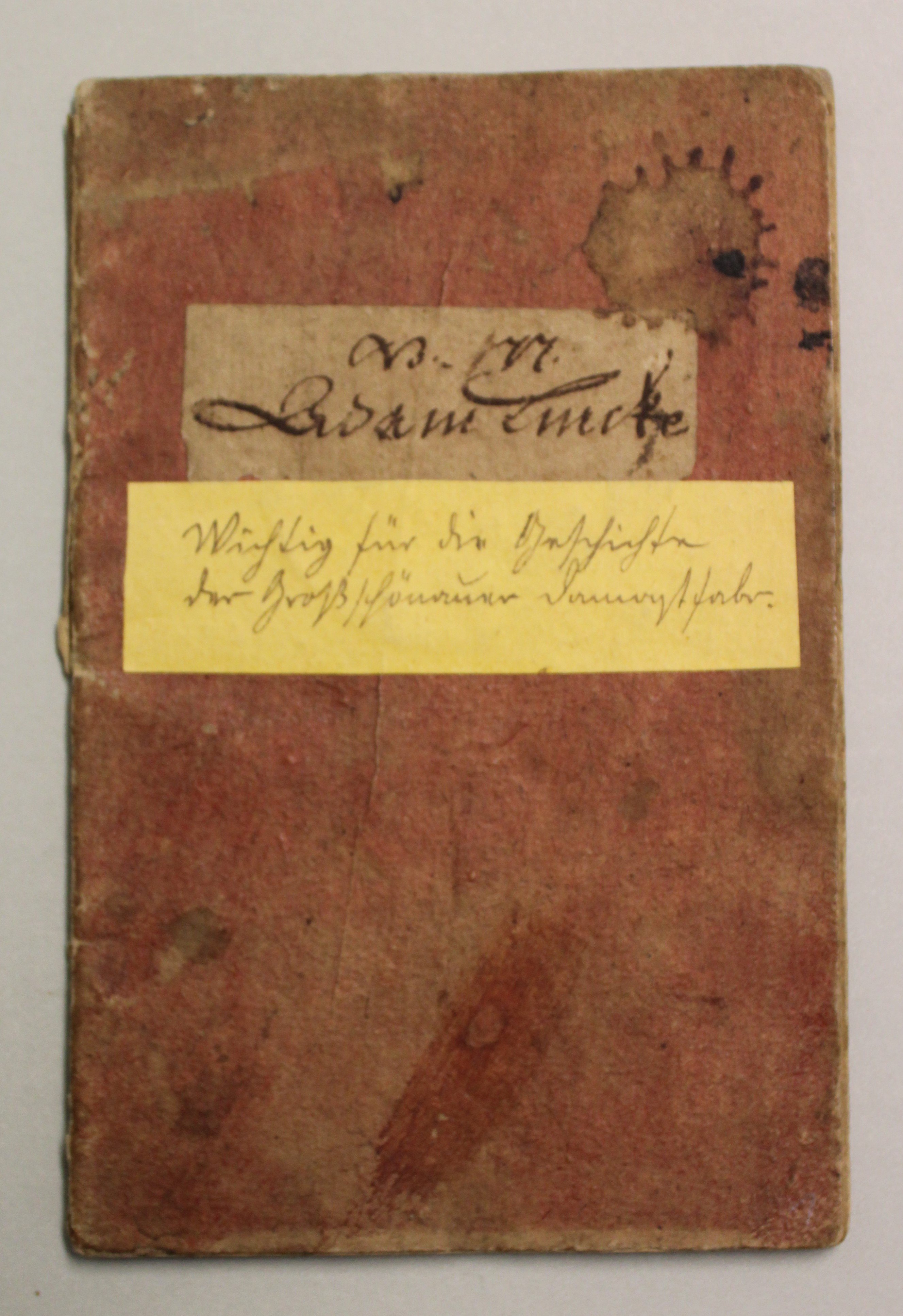 Quittungsbuch Stuhlgeld (Deutsches Damast- und Frottiermuseum CC BY-NC-SA)