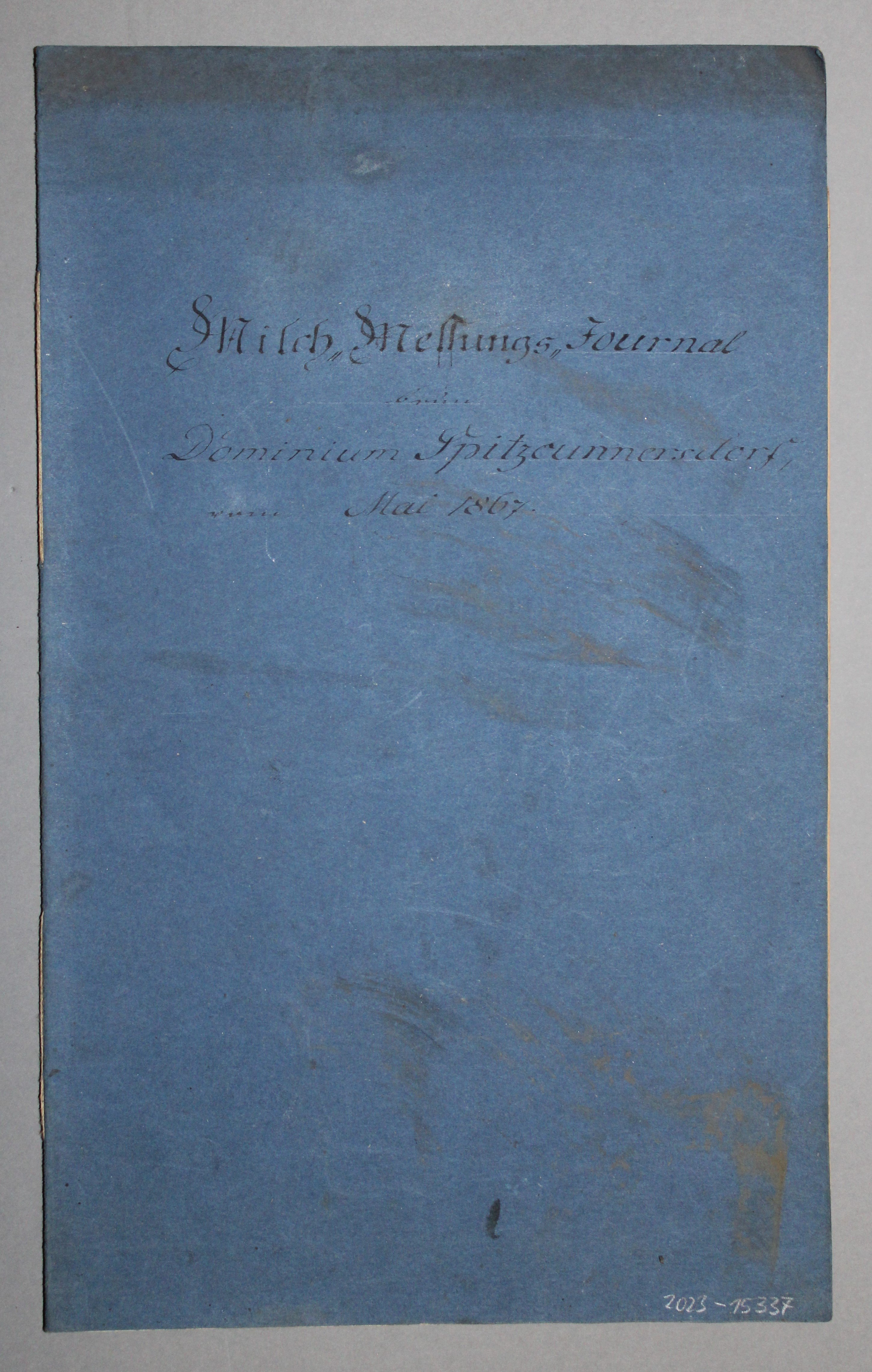 Milch-Messungs-Journal Rittergut Spitzkunnersdorf (Deutsches Damast- und Frottiermuseum CC BY-NC-SA)