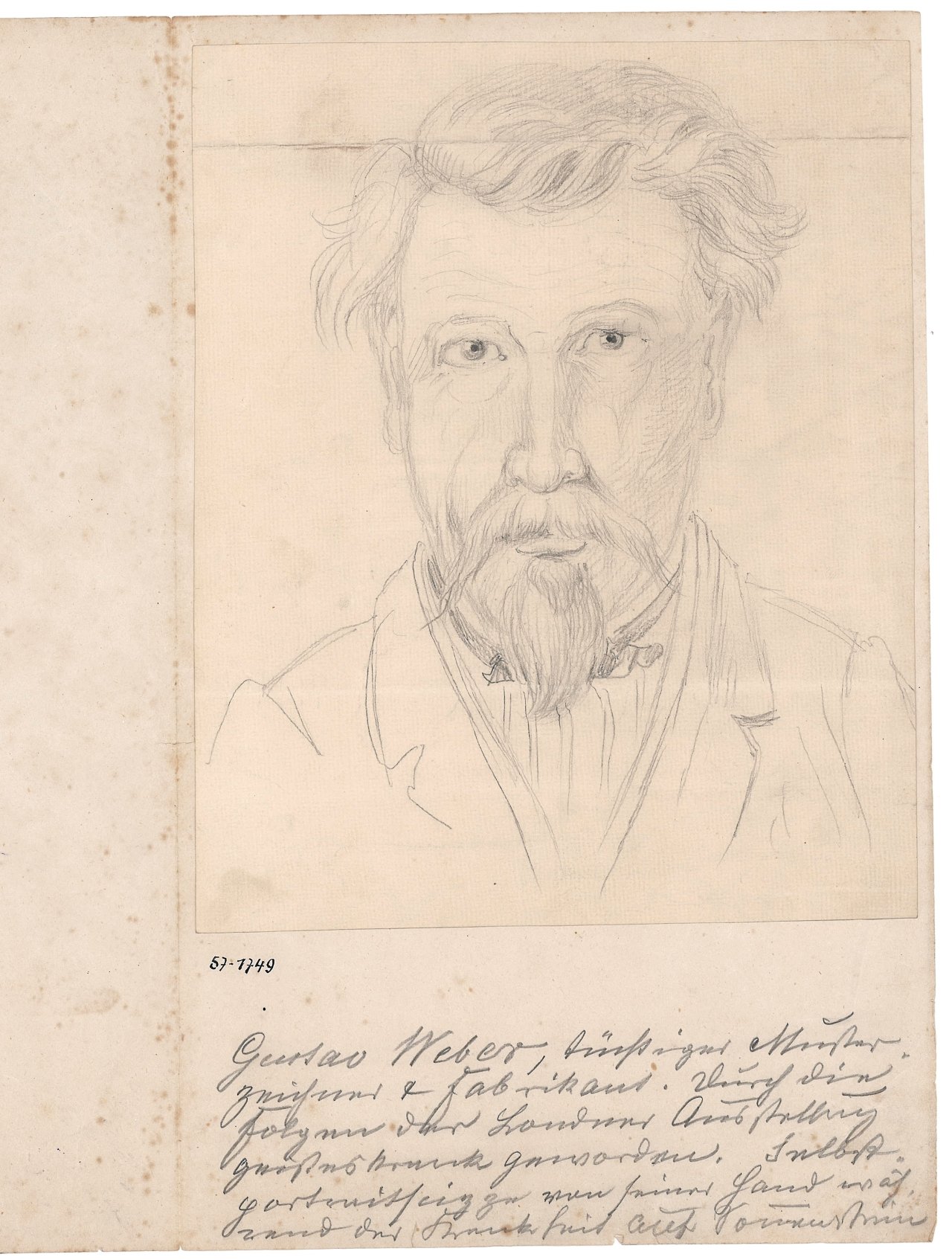 Porträt von Mustermaler Gustav Weber (Deutsches Damast- und Frottiermuseum CC BY-NC-SA)