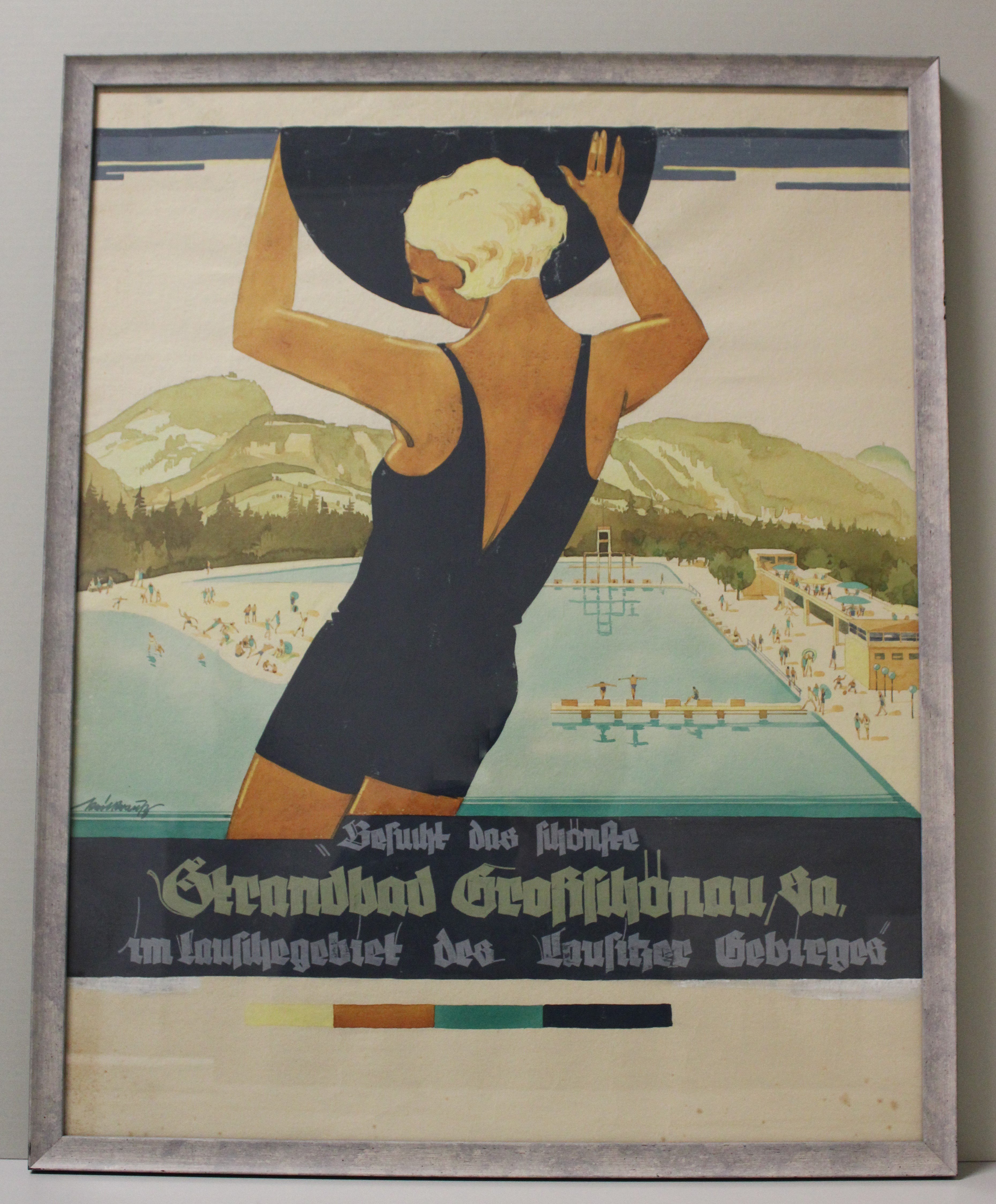 Entwurf für Plakat (Deutsches Damast- und Frottiermuseum CC BY-NC-SA)