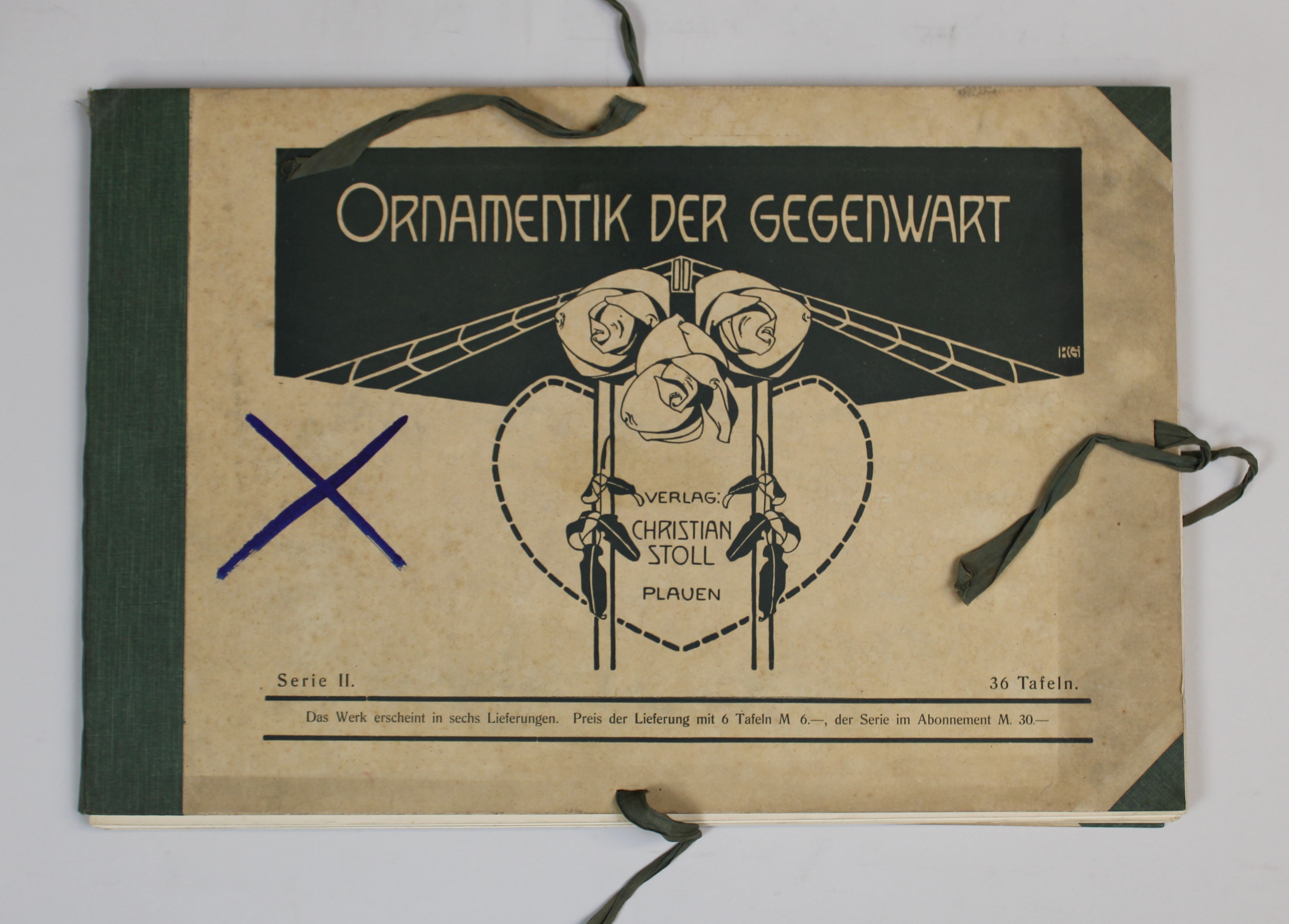 Mappe Ornamentik der Gegenwart (Deutsches Damast- und Frottiermuseum CC BY-NC-SA)