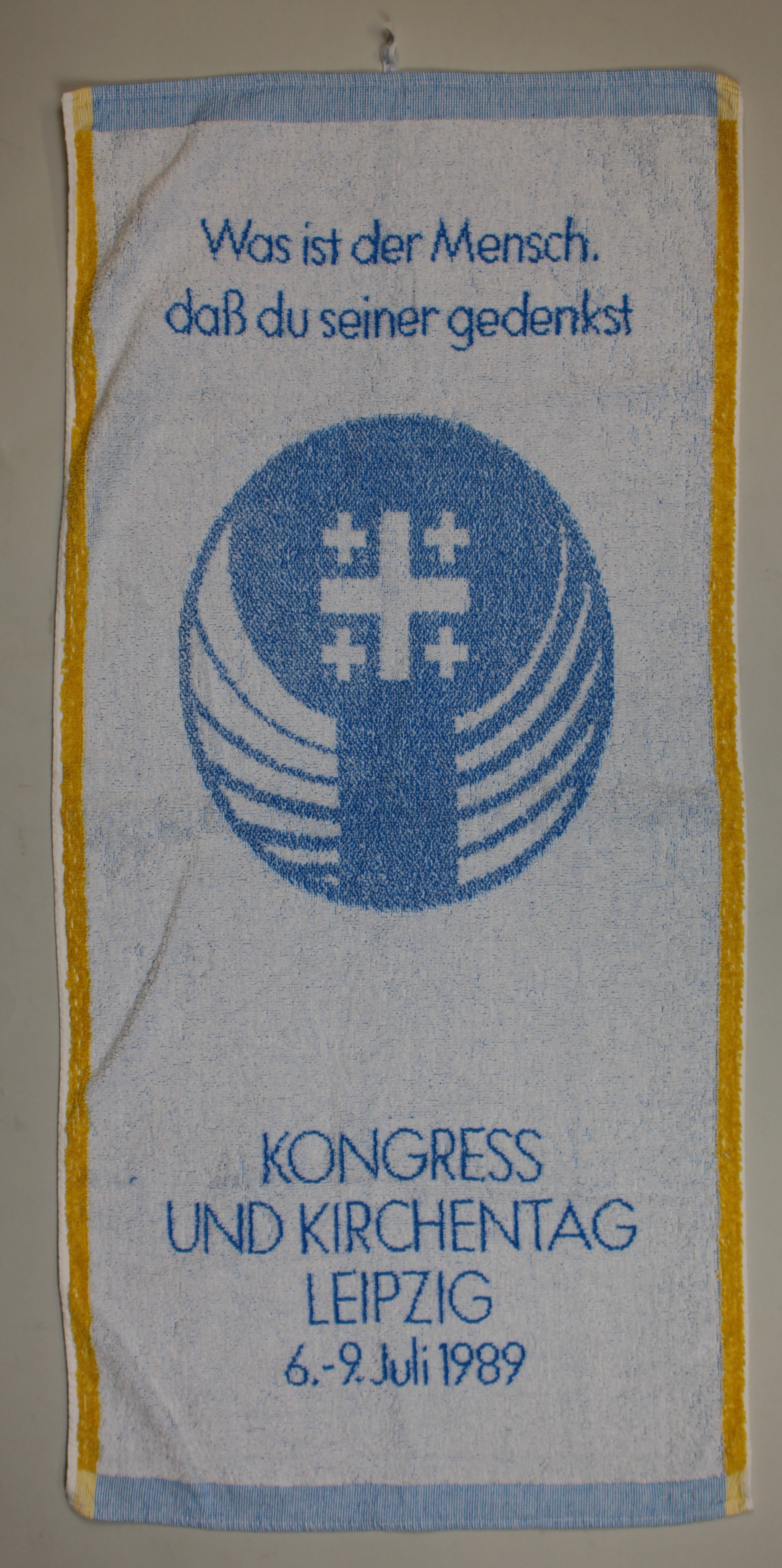 Handtuch Kongress und Kirchentag (Deutsches Damast- und Frottiermuseum CC BY-NC-SA)