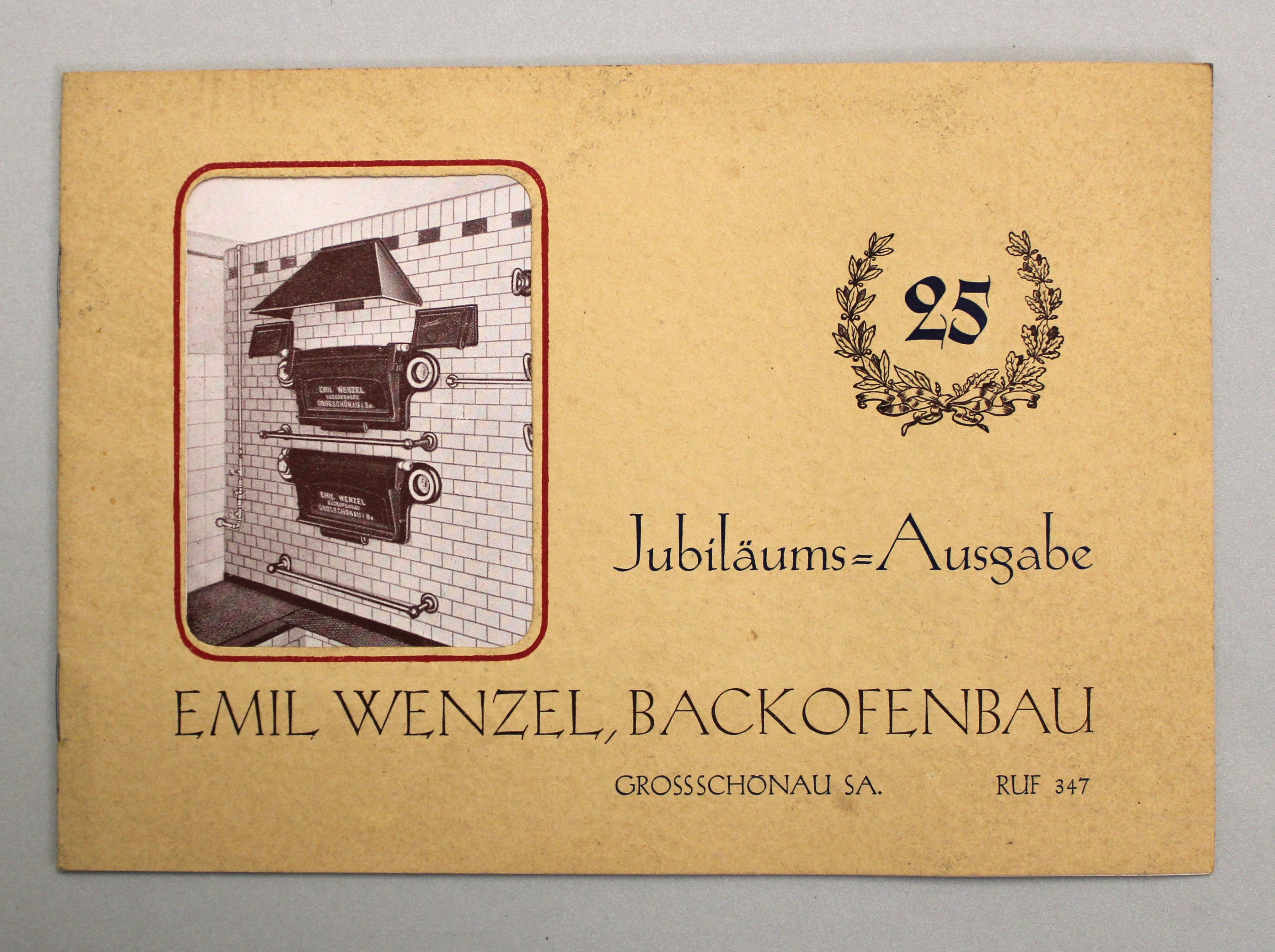 Werbebroschüre Backofenbau Großschönau (Deutsches Damast- und Frottiermuseum CC BY-NC-SA)