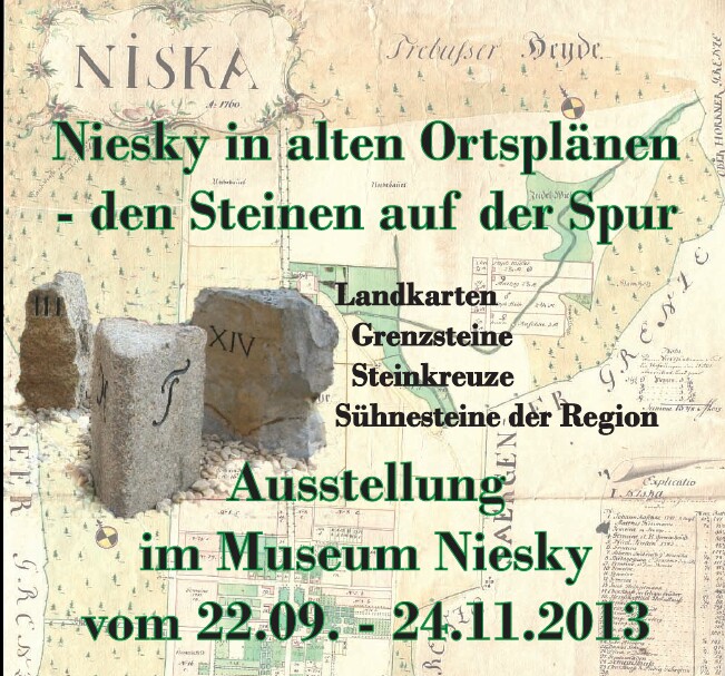 Niesky in alten Ortsplänen - den Steinen auf der Spur", Teil 1 - Landkarten und Grenzsteine (Museum Niesky CC BY-NC-ND)
