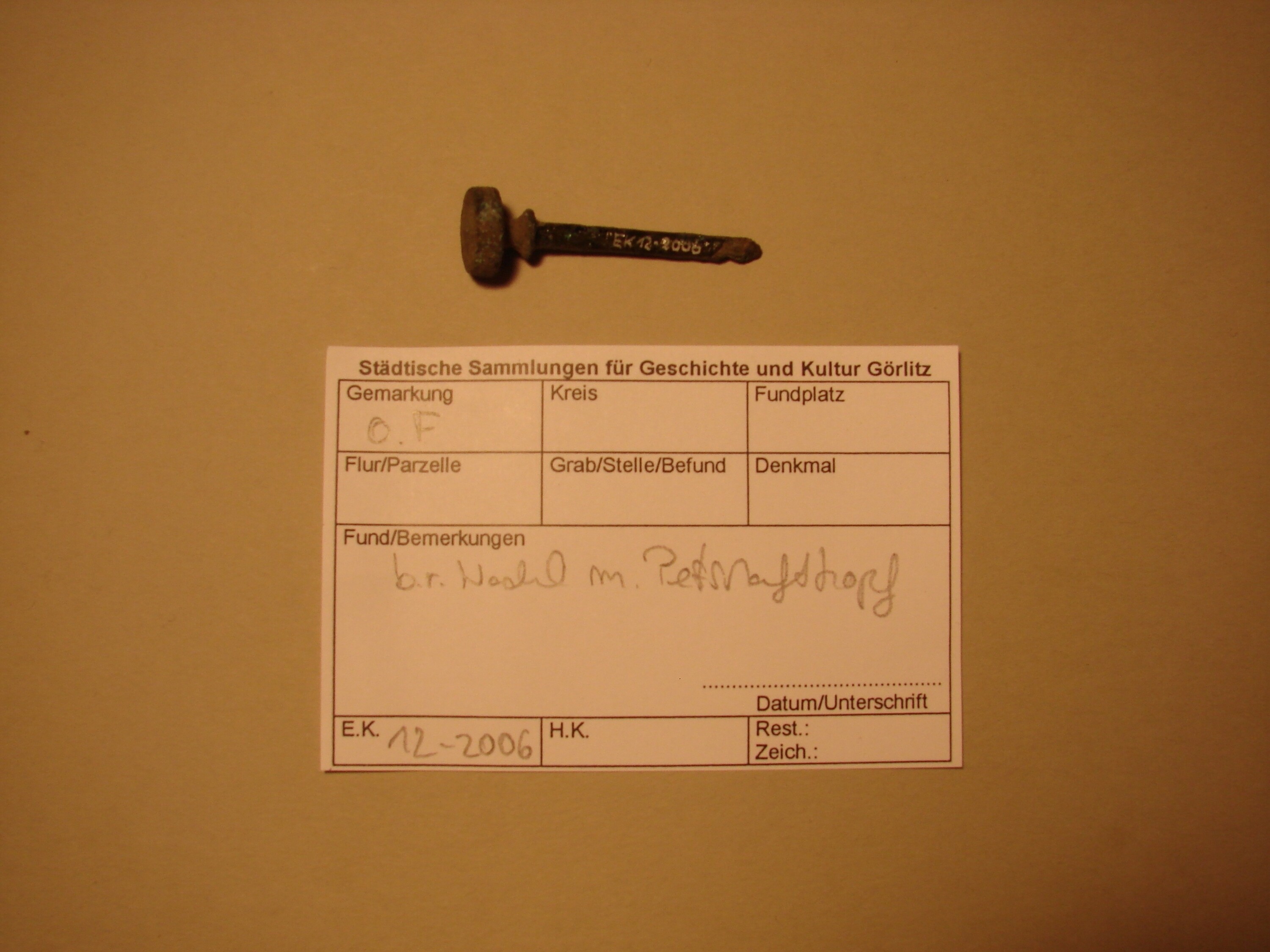 Bronzene Nadel (Kulturhistorisches Museum Görlitz CC BY-NC-SA)