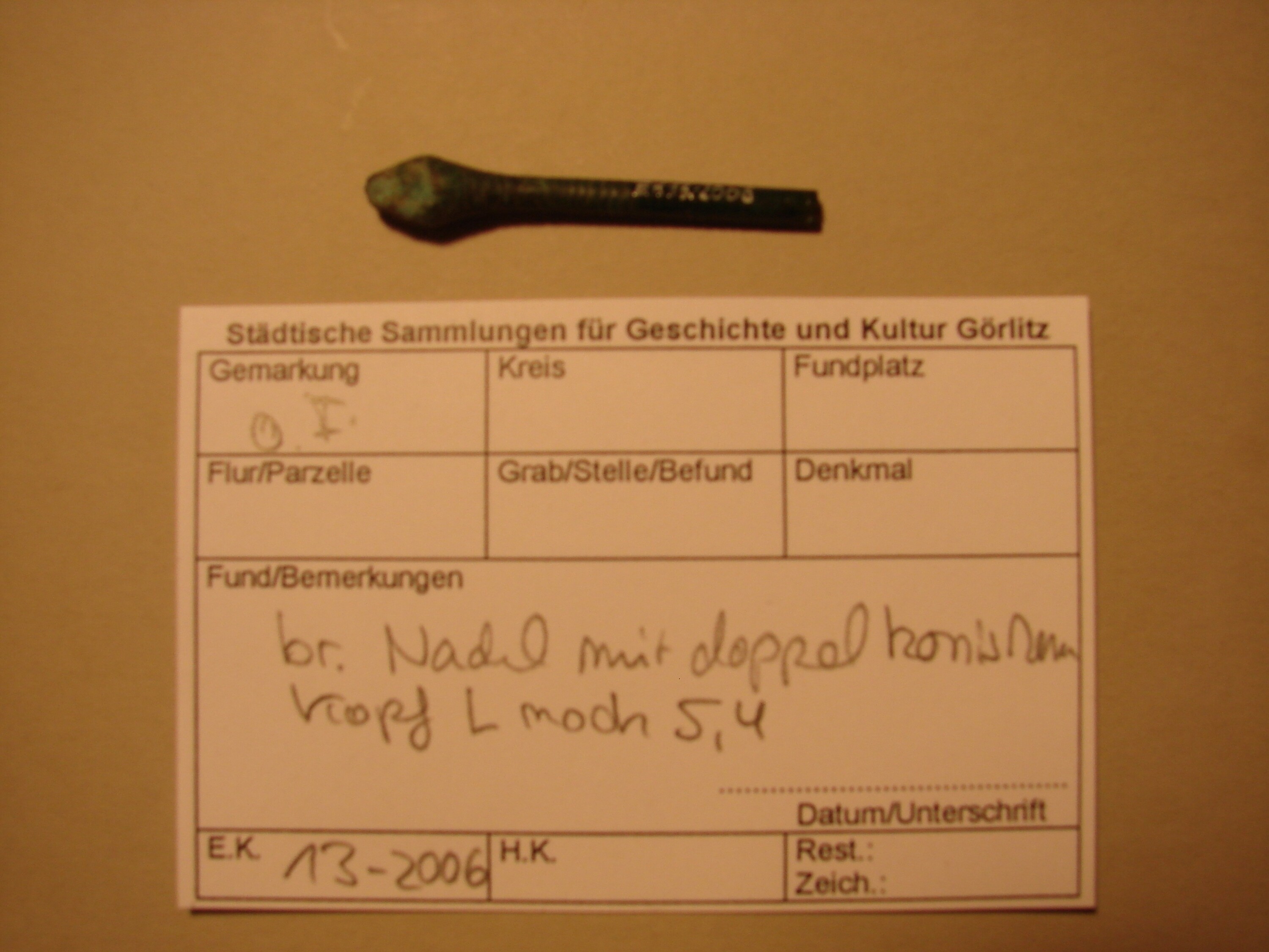 Bronzene Nadel (Kulturhistorisches Museum Görlitz CC BY-NC-SA)