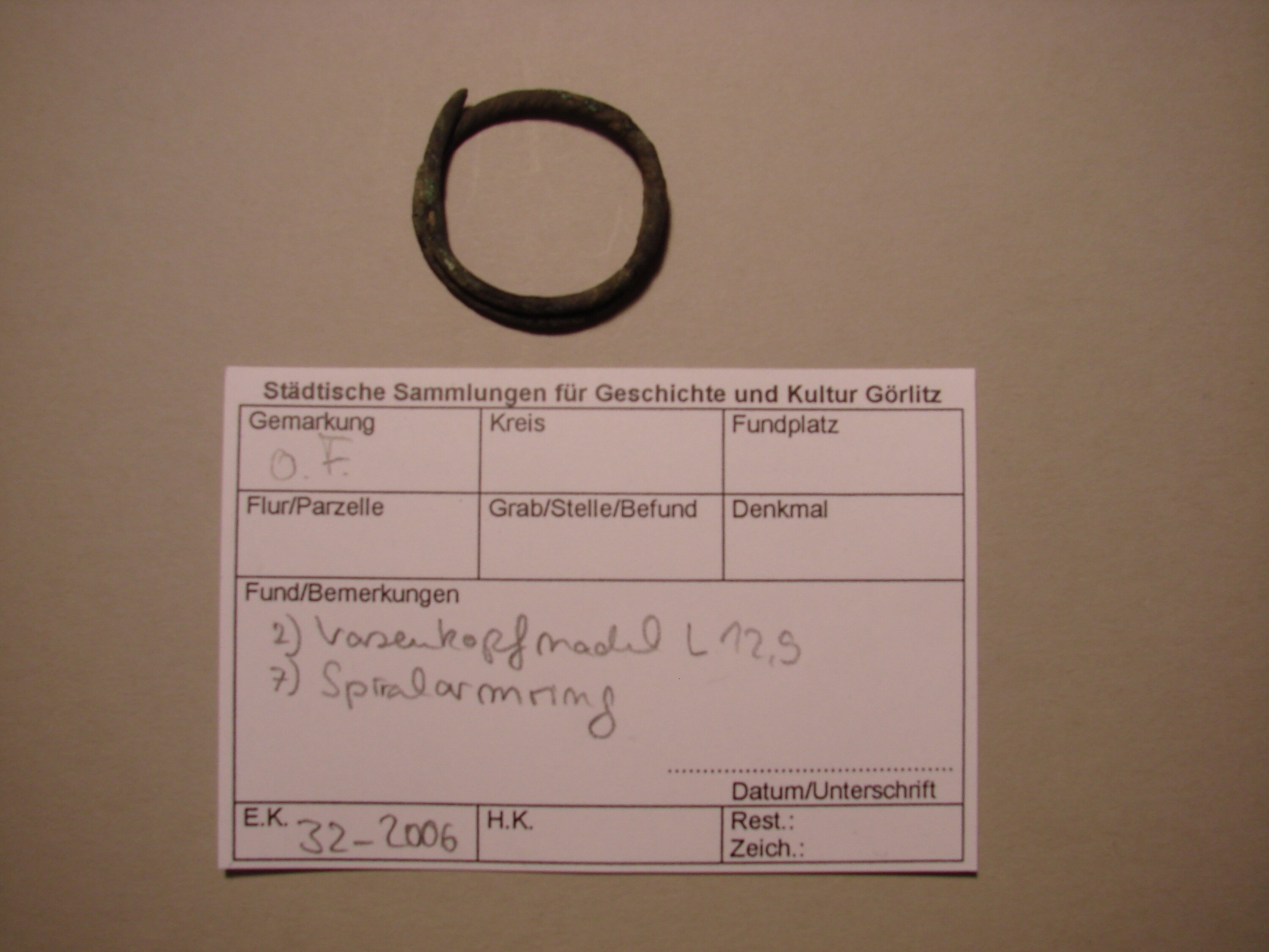 Spiralarmring (Kulturhistorisches Museum Görlitz CC BY-NC-SA)