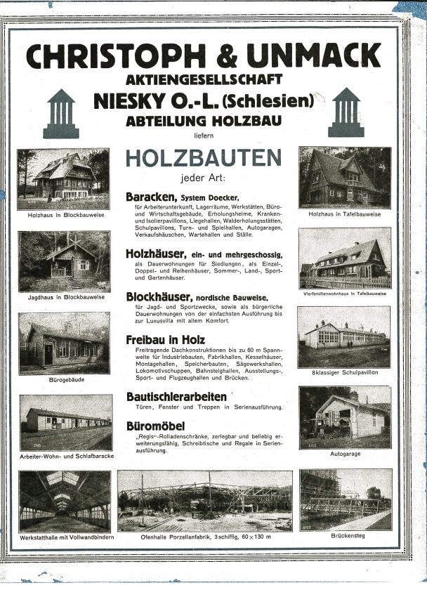 Werbeblatt Holzbauten jeder Art (Museum Niesky Forum Konrad-Wachsmann-Haus CC BY-NC-ND)