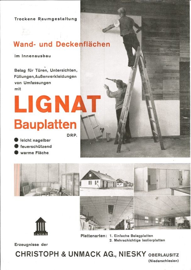 Lignat Bauplatten (Museum Niesky Forum Konrad-Wachsmann-Haus CC BY-NC-ND)