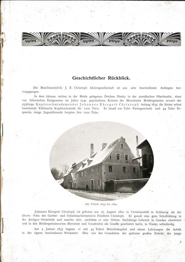 Festschrift zum 75-jährigen Bestehen, 1910 (Museum Niesky Forum Konrad-Wachsmann-Haus CC BY-NC-ND)