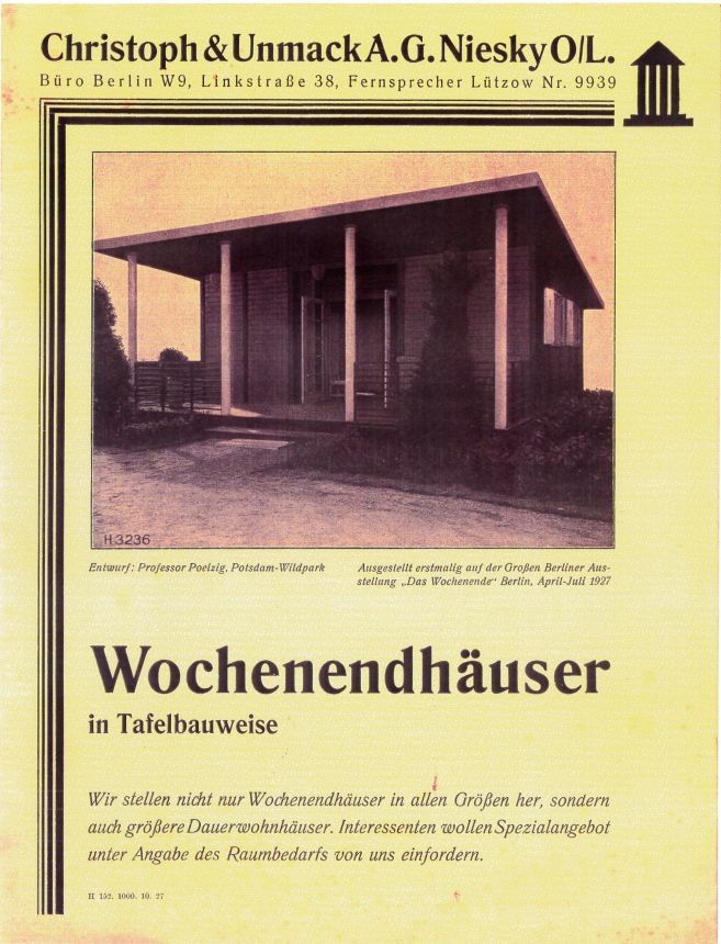 H 152, Wochenendhäuser in Tafelbauweise (Museum Niesky Forum Konrad-Wachsmann-Haus CC BY-NC-ND)