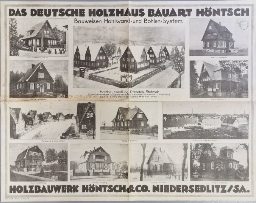 Das deutsche Holzhaus, Bauart Höntsch (Museum Niesky Forum Konrad-Wachsmann-Haus CC BY-NC-ND)