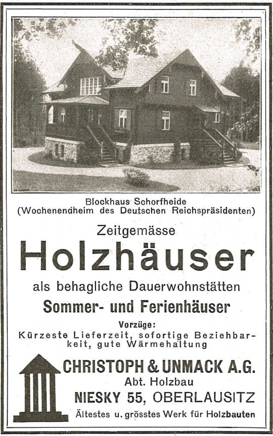 Holzhäuser, Blockhaus Schorfheide (Museum Niesky Forum Konrad-Wachsmann-Haus CC BY-NC-ND)
