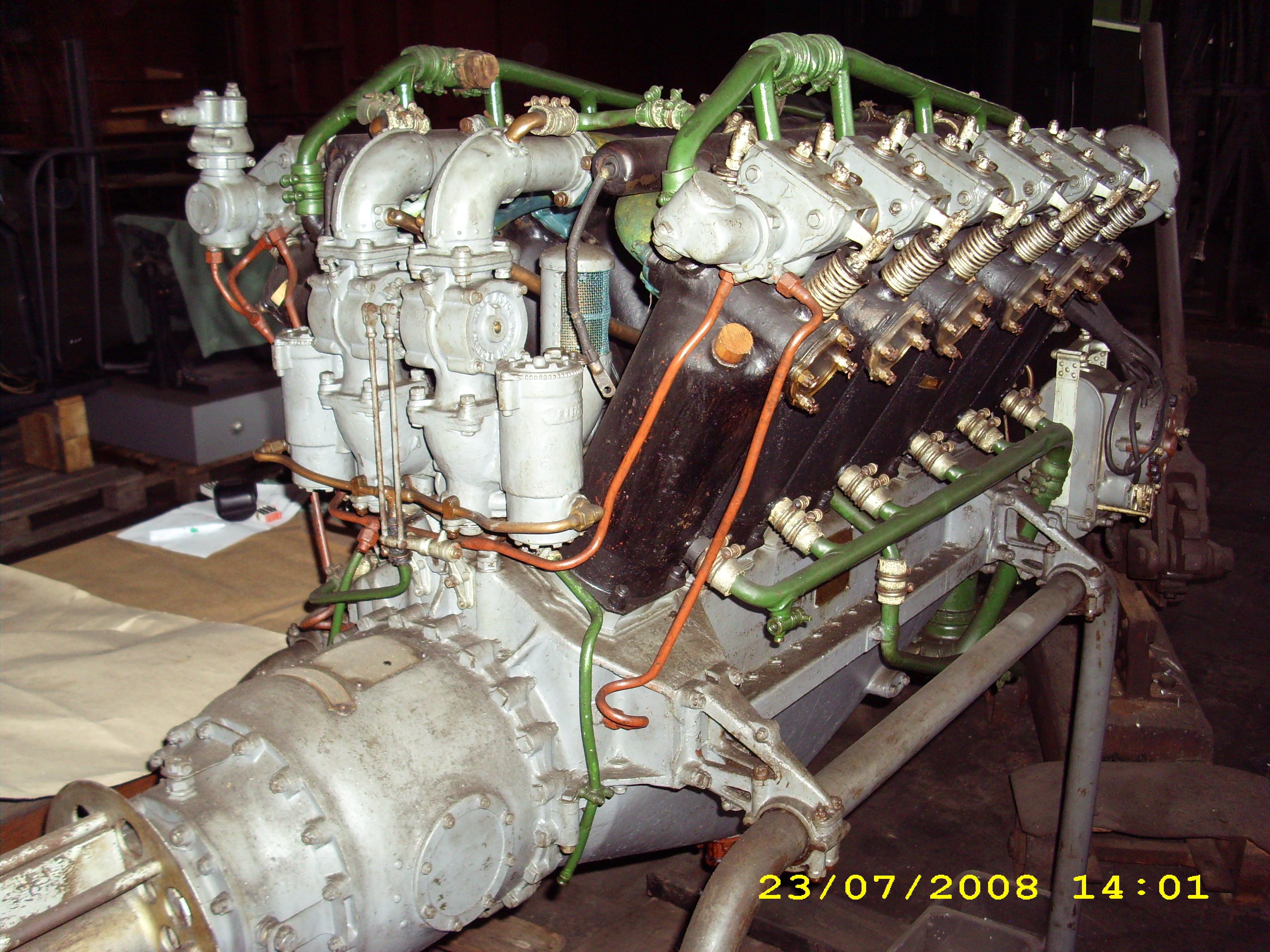 Rolls-Royce 12-Zylinder V-Motor Falcon III (Verkehrsmuseum Dresden CC BY-NC-SA)