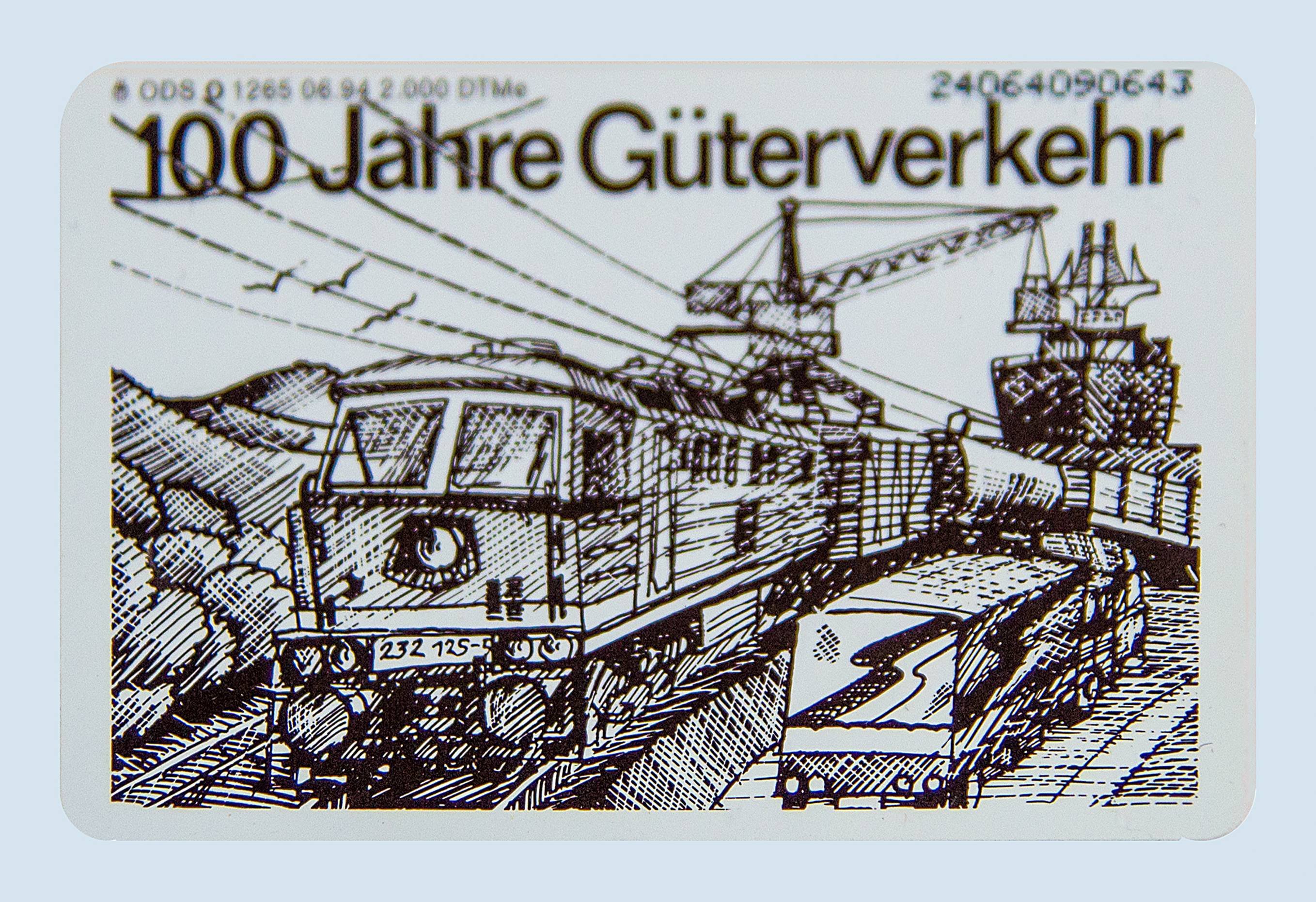 Telefonkarte 6 DM "100 Jahre Güterverkehr" (Verkehrsmuseum Dresden CC BY-NC-SA)