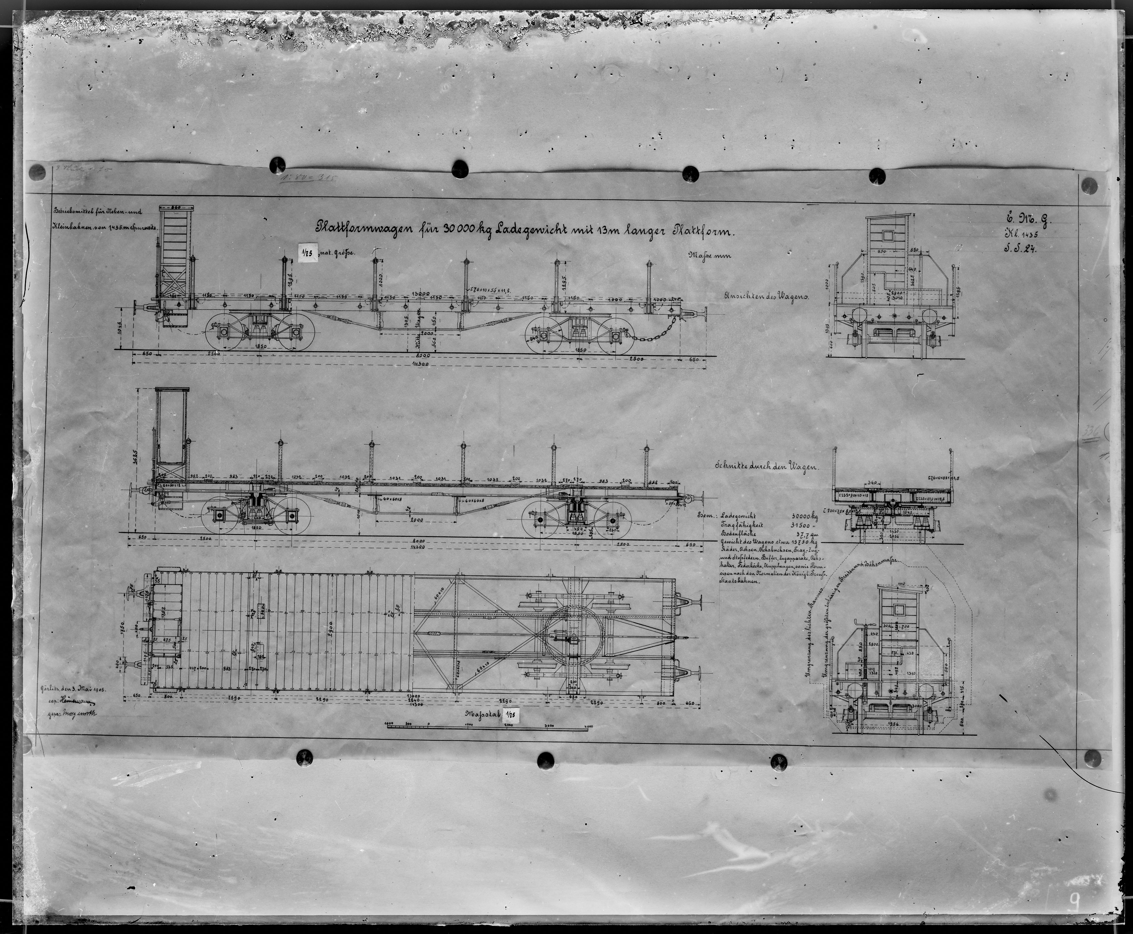 fotografie-ma-zeichnung-eines-vierachsigen-plattformwagens-f-r-50000