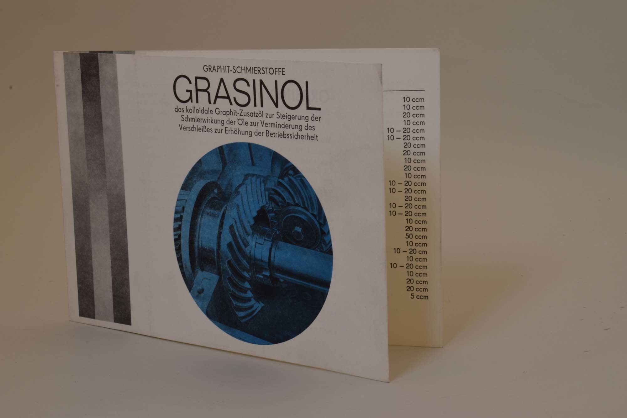 Bedienungsanleitung/Benutzungshinweise für Grasinol 1979 (Heimatmuseum Dohna CC BY-NC-SA)