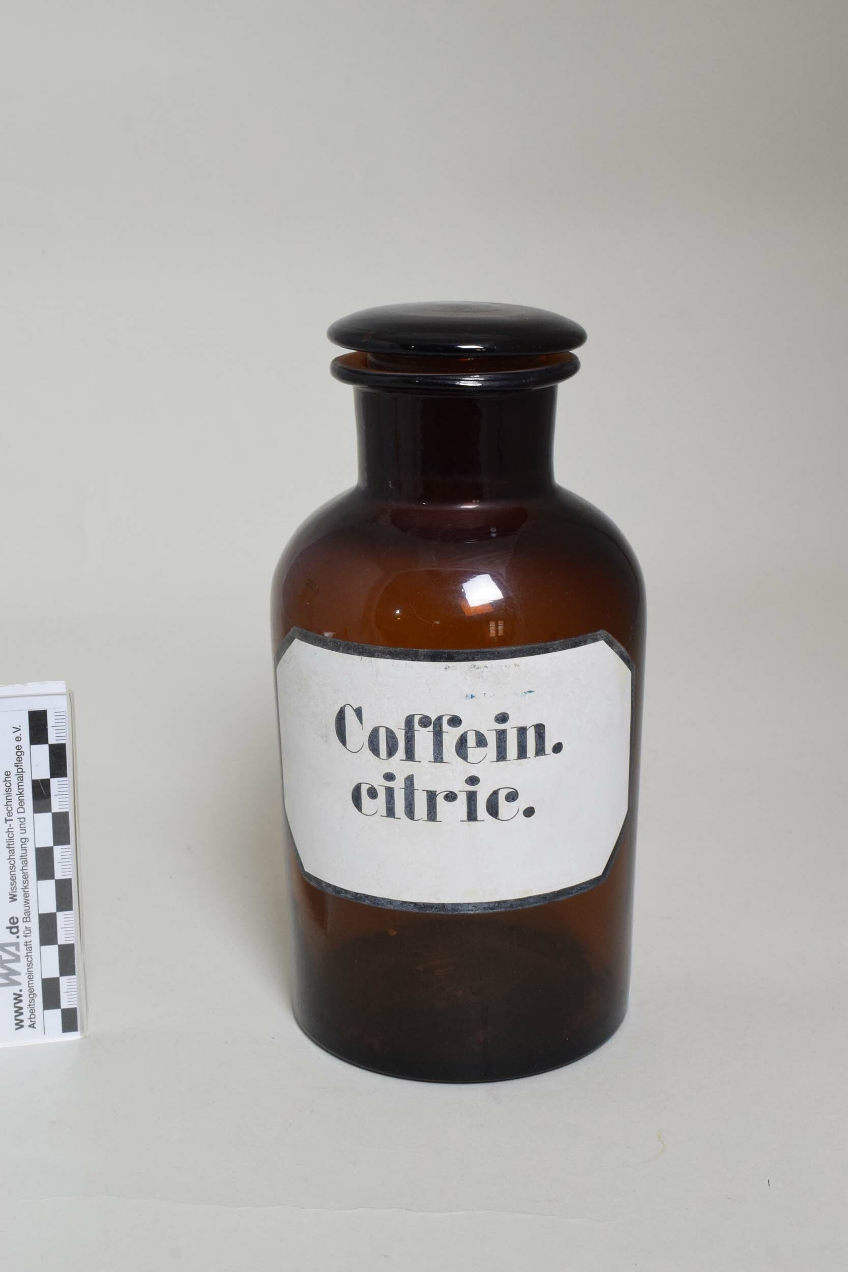 Apothekenflasche "Coffein. citric." (Heimatmuseum Dohna CC BY-NC-SA)