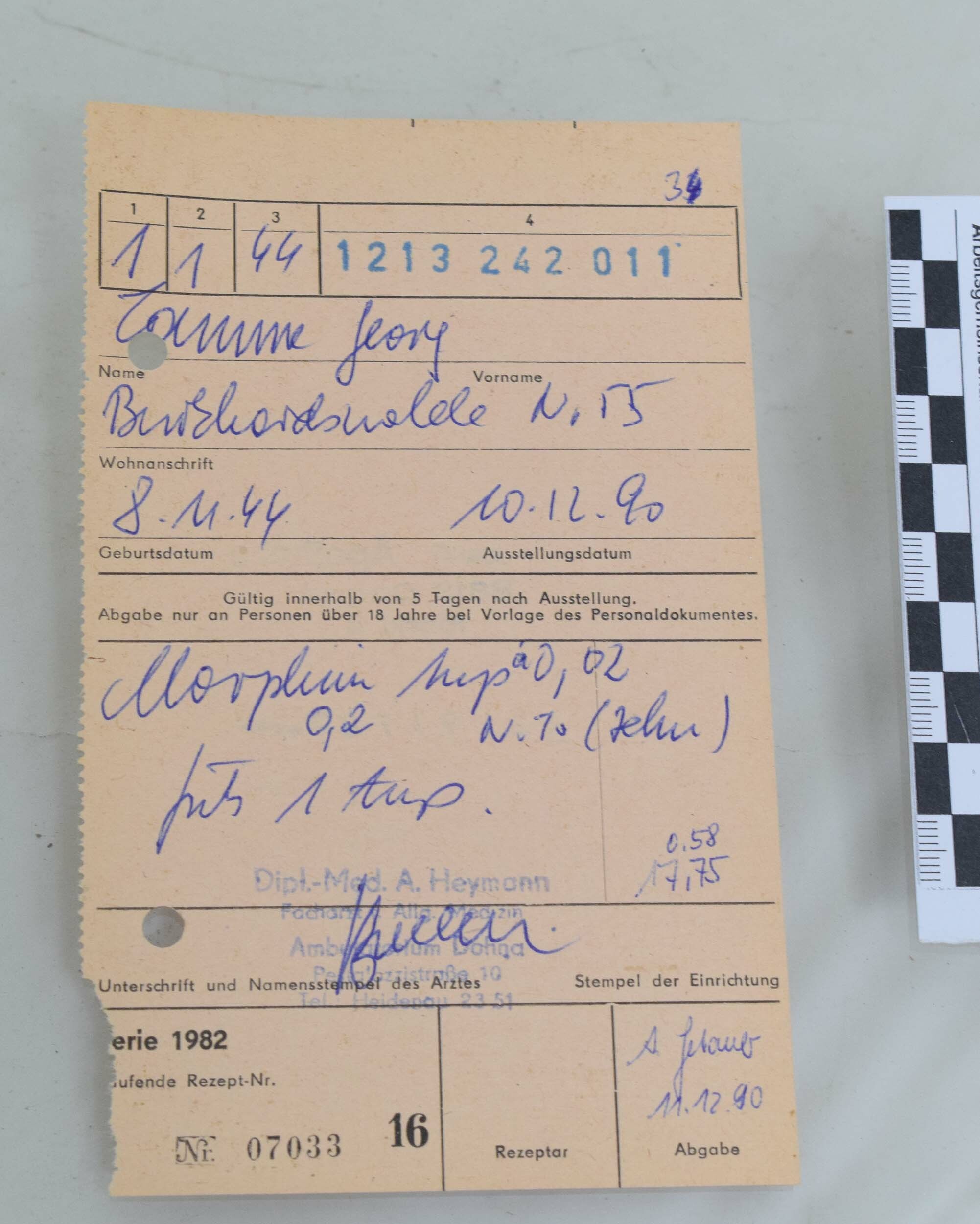 Rezeptbeispiel 1990 (Heimatmuseum Dohna CC BY-NC-SA)