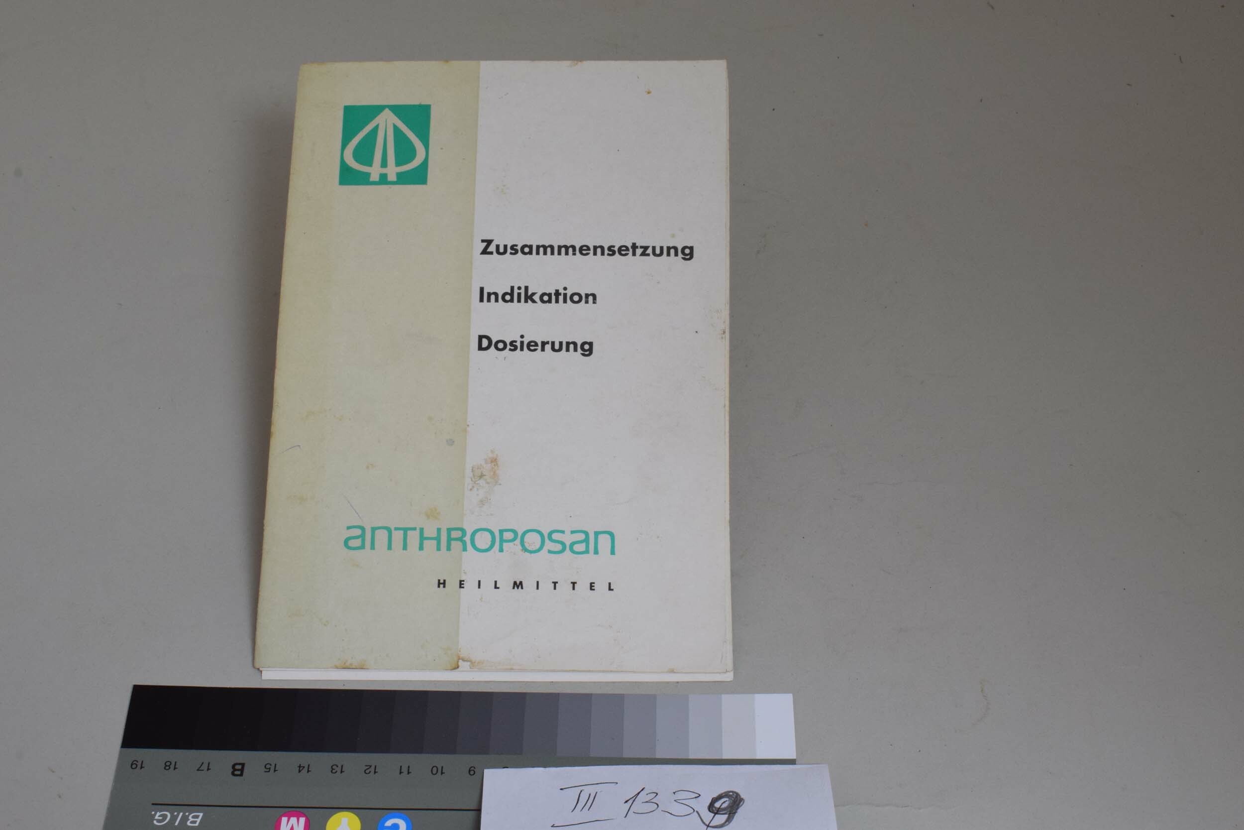 Informationsschrift "ANTHROPOSAN Heilmittel" (Heimatmuseum Dohna CC BY-NC-SA)