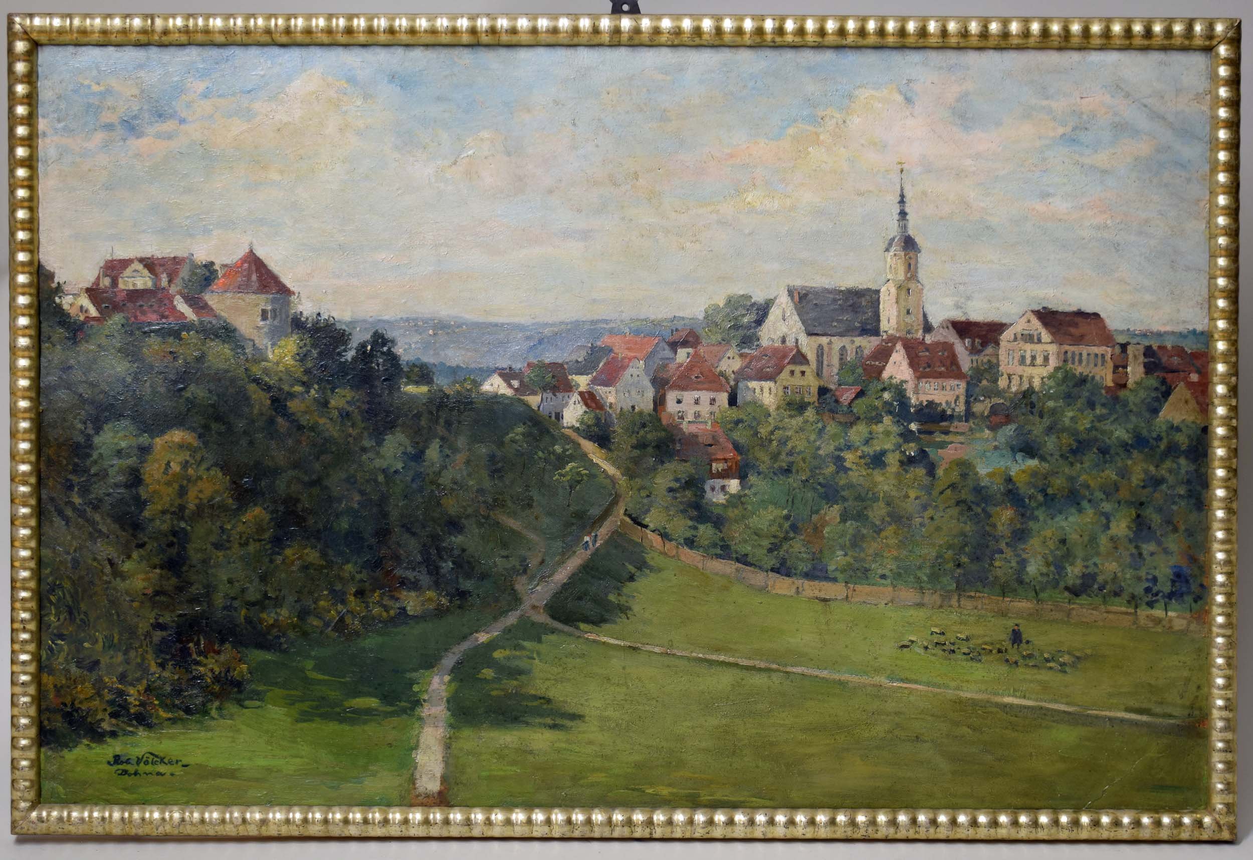 Ansicht von Burg und Stadt Dohna (Heimatmuseum Dohna CC BY-NC-SA)