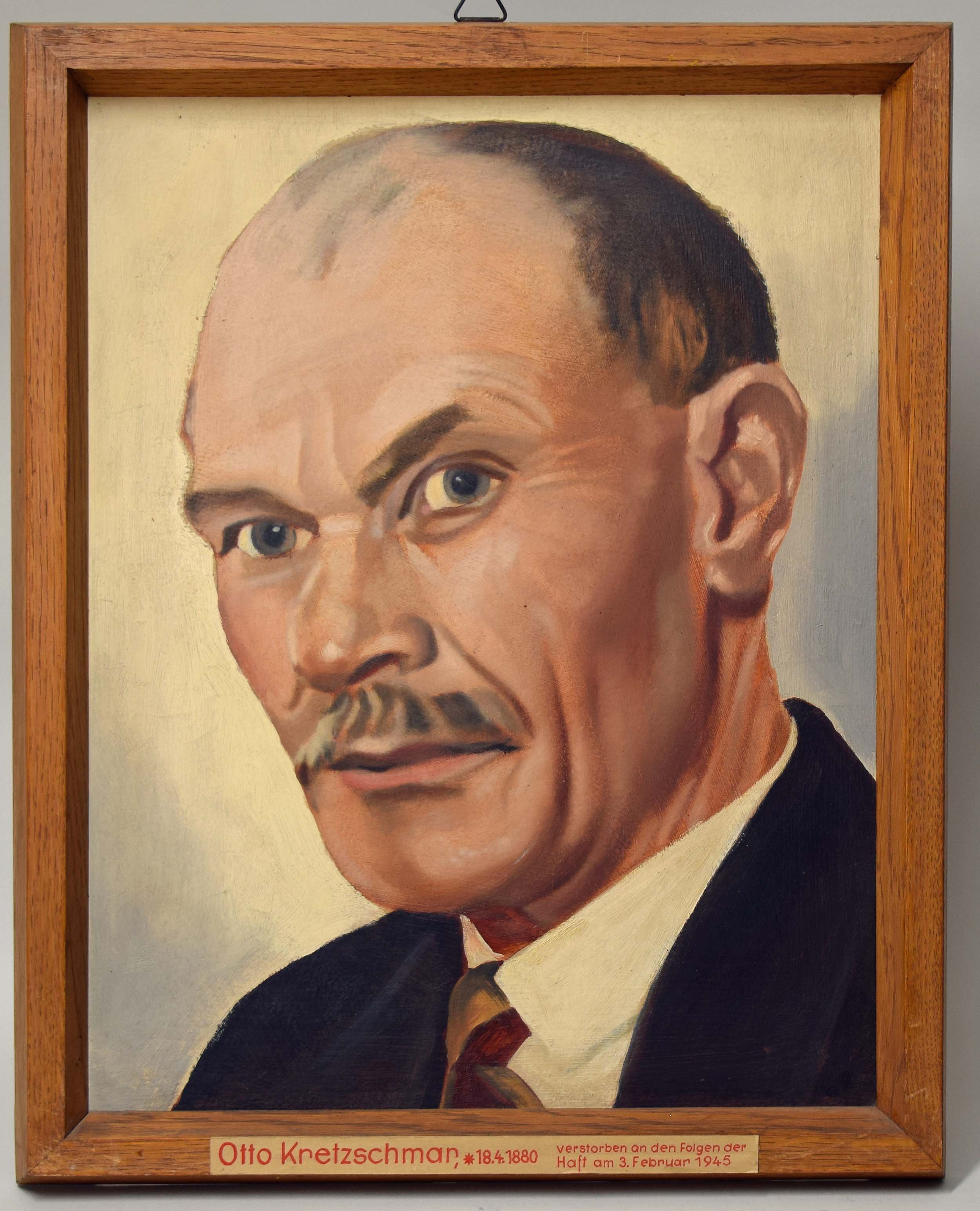Porträt des Widerstandskämpfers Otto Kretzschmar (Heimatmuseum Dohna CC BY-NC-SA)
